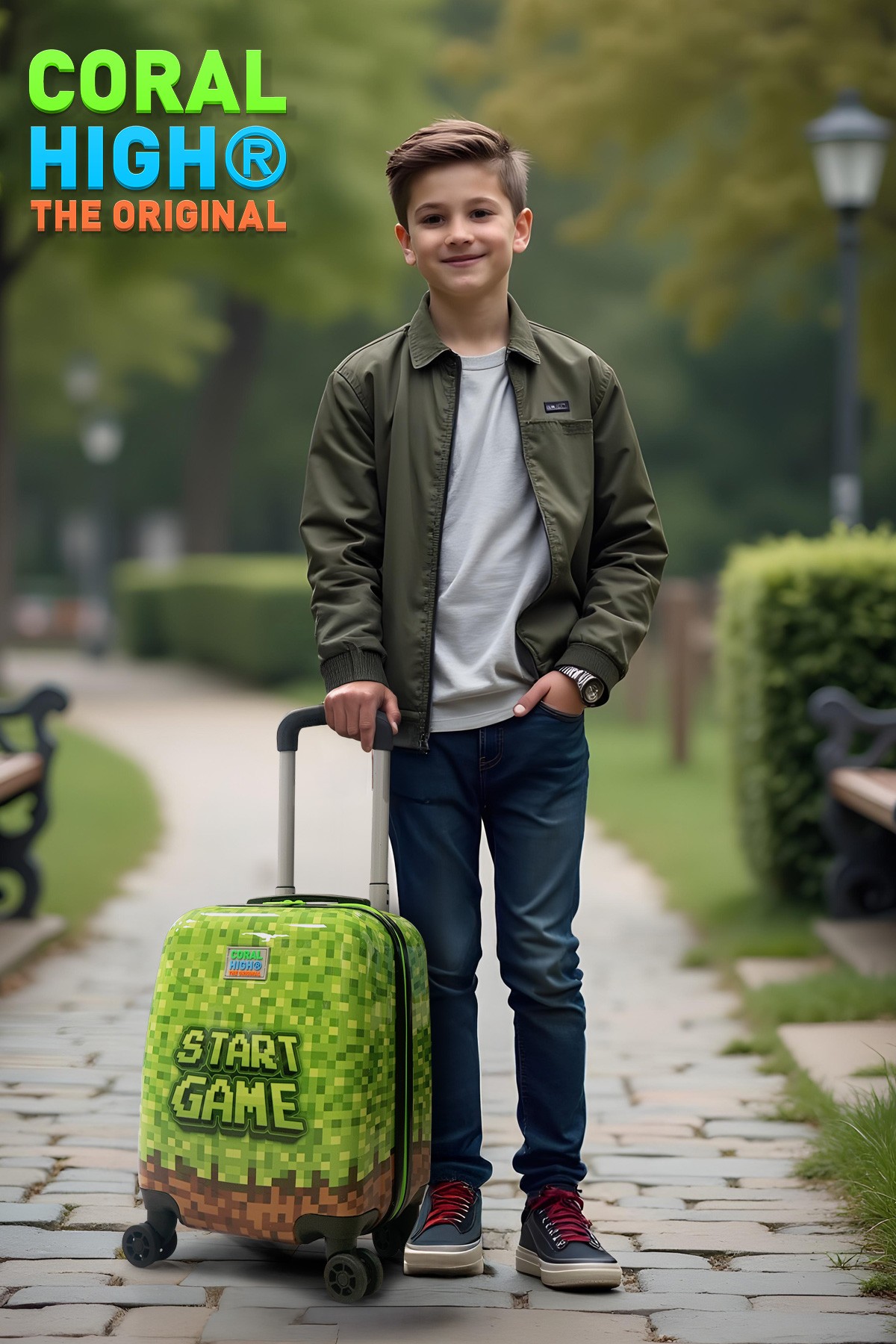 Coral High Kids High Craft Desenli Çocuk Valizi 16794