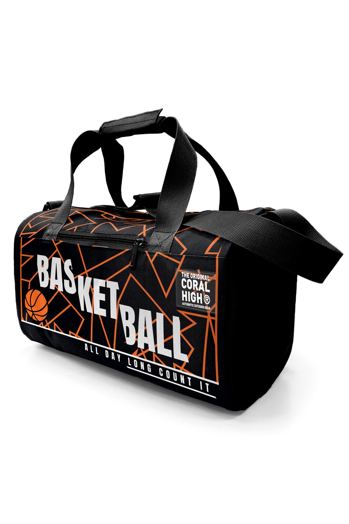 Coral High Siyah Basketbol Desenli Spor Çantası 27536