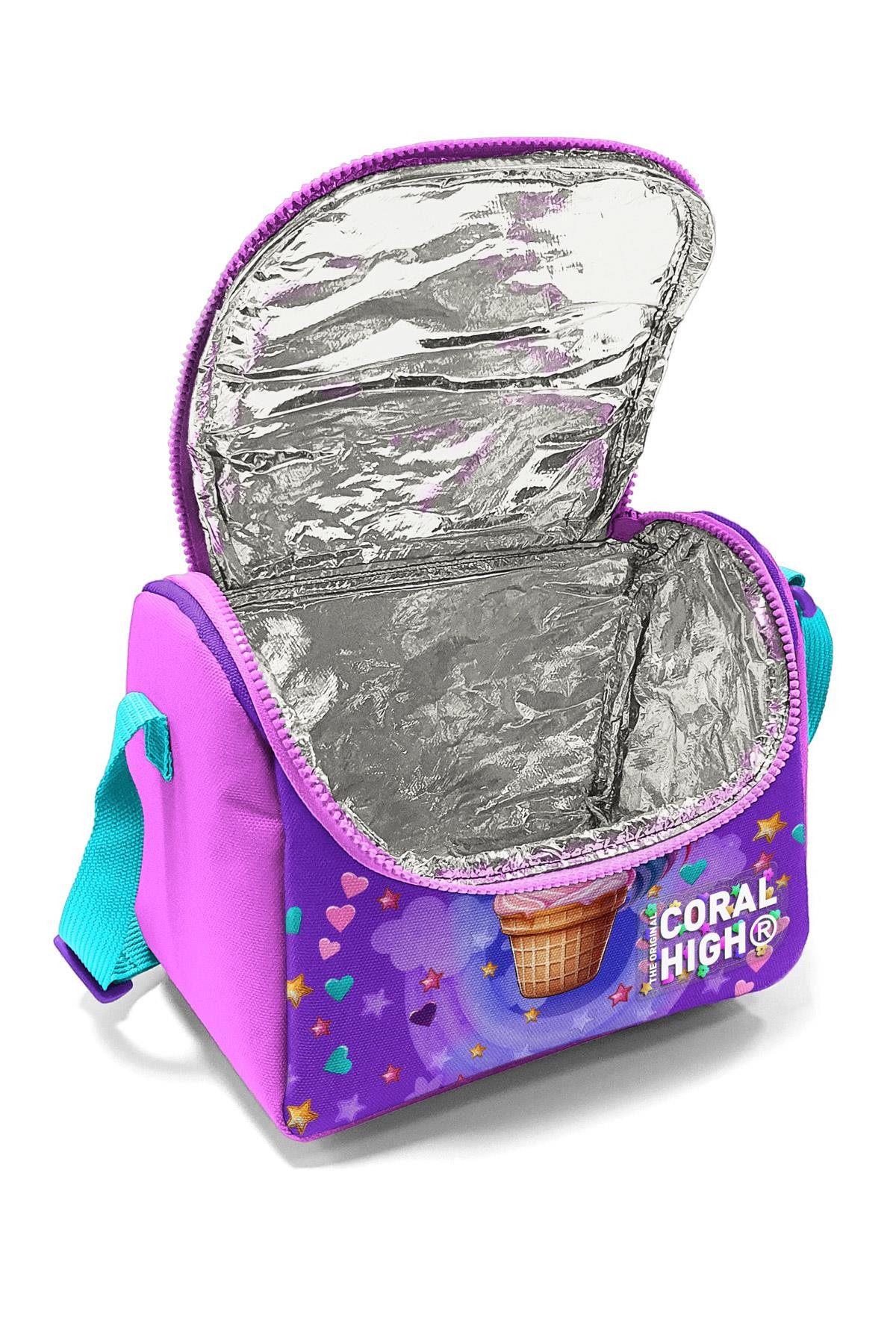 Coral High Kids Mor Pembe Unicorn Desenli Thermo Beslenme Çantası 12782