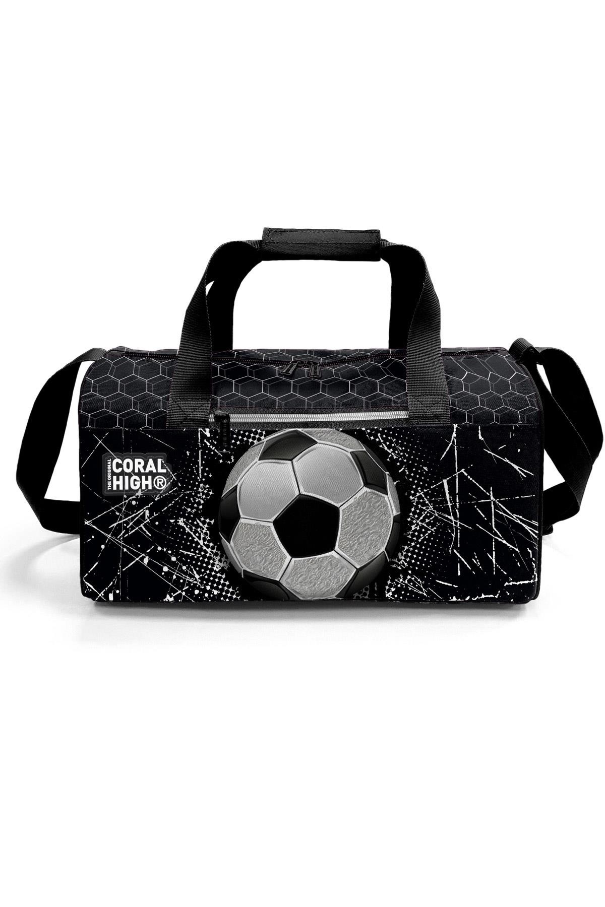 Coral High Siyah Futbol Desenli Spor Çantası 27539