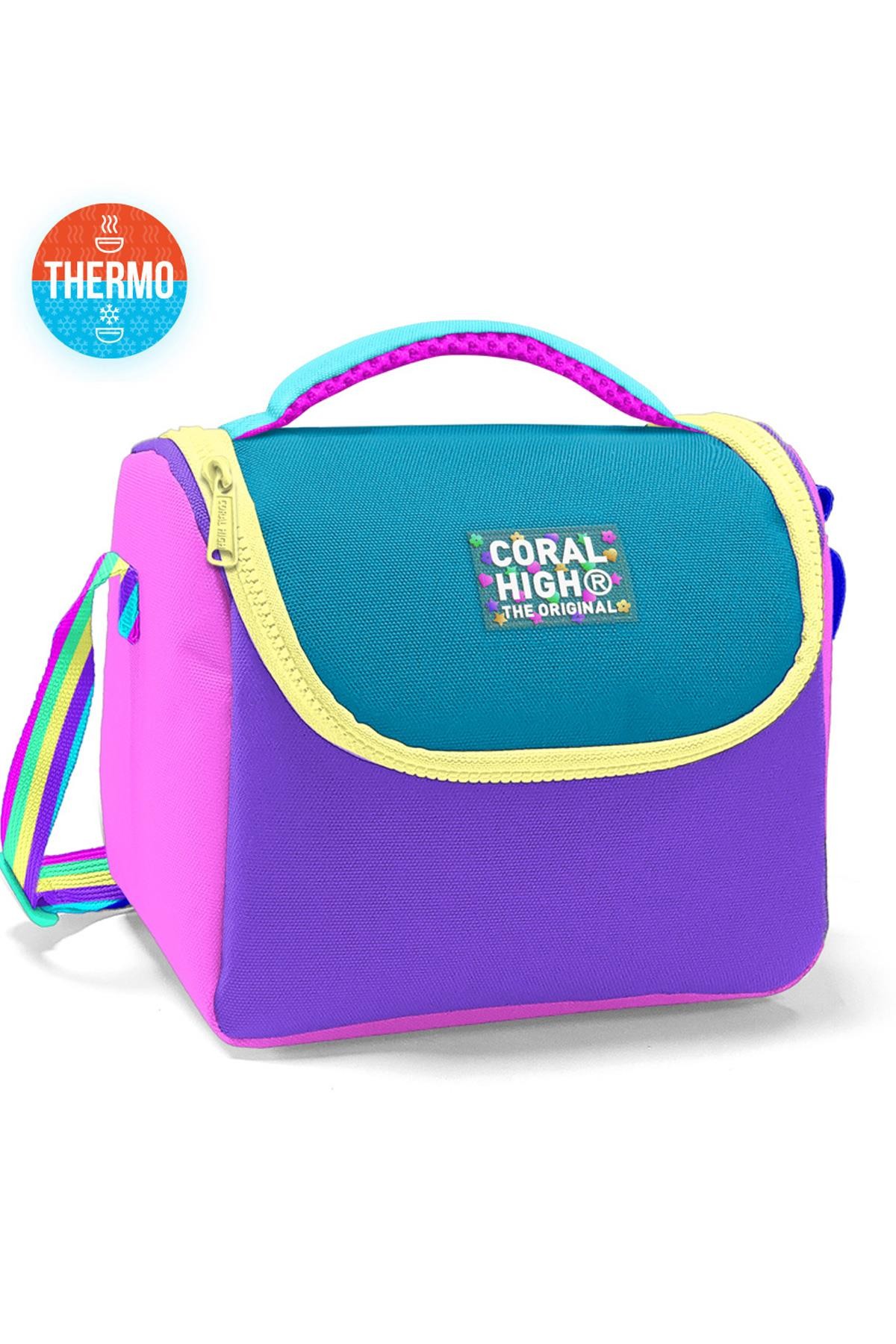 Coral High Kids  Pembe Pastel Renkli Thermo Beslenme Çantası 11759
