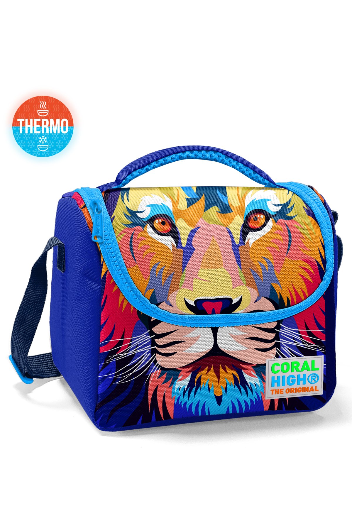 Coral High Kids Lacivert Saks Aslan Desenli Thermo Beslenme Çantası 11741