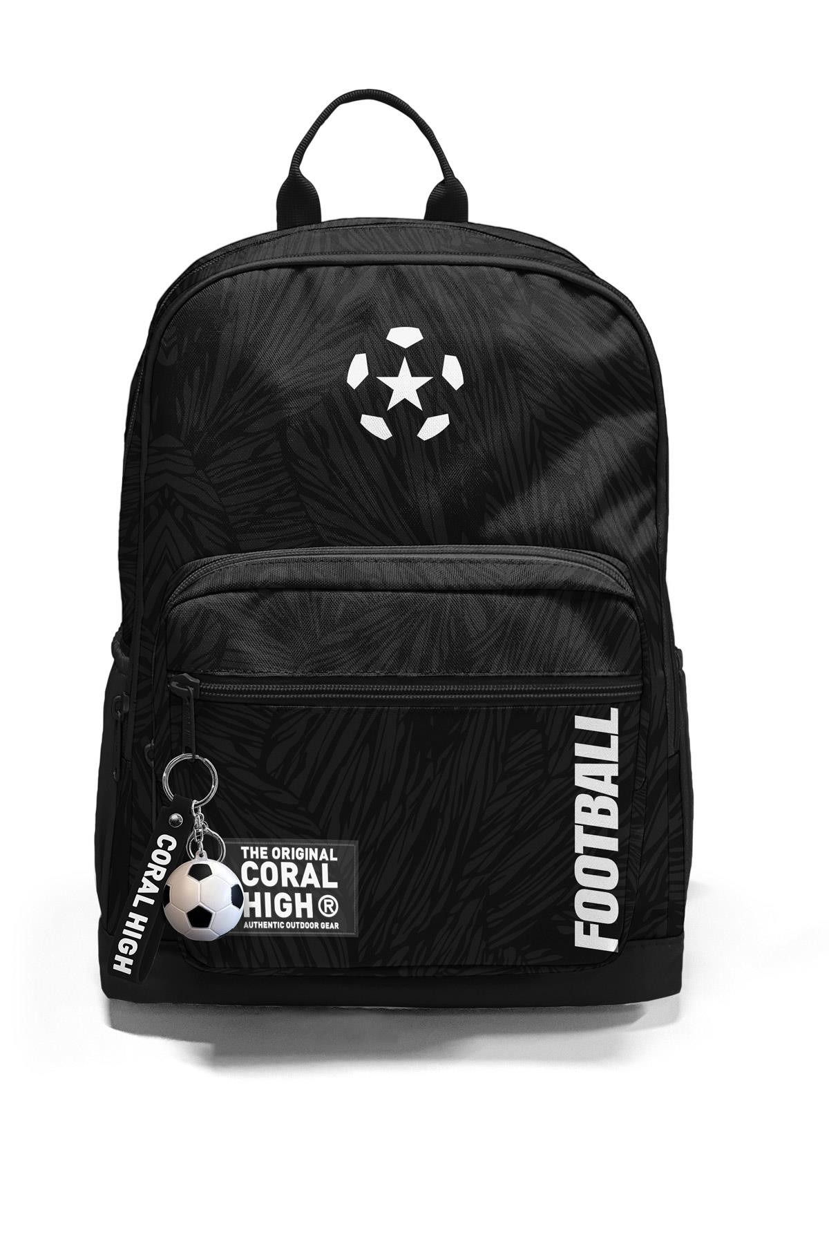 Coral High Siyah Futbol Desenli Okul Sırt Çantası 23698