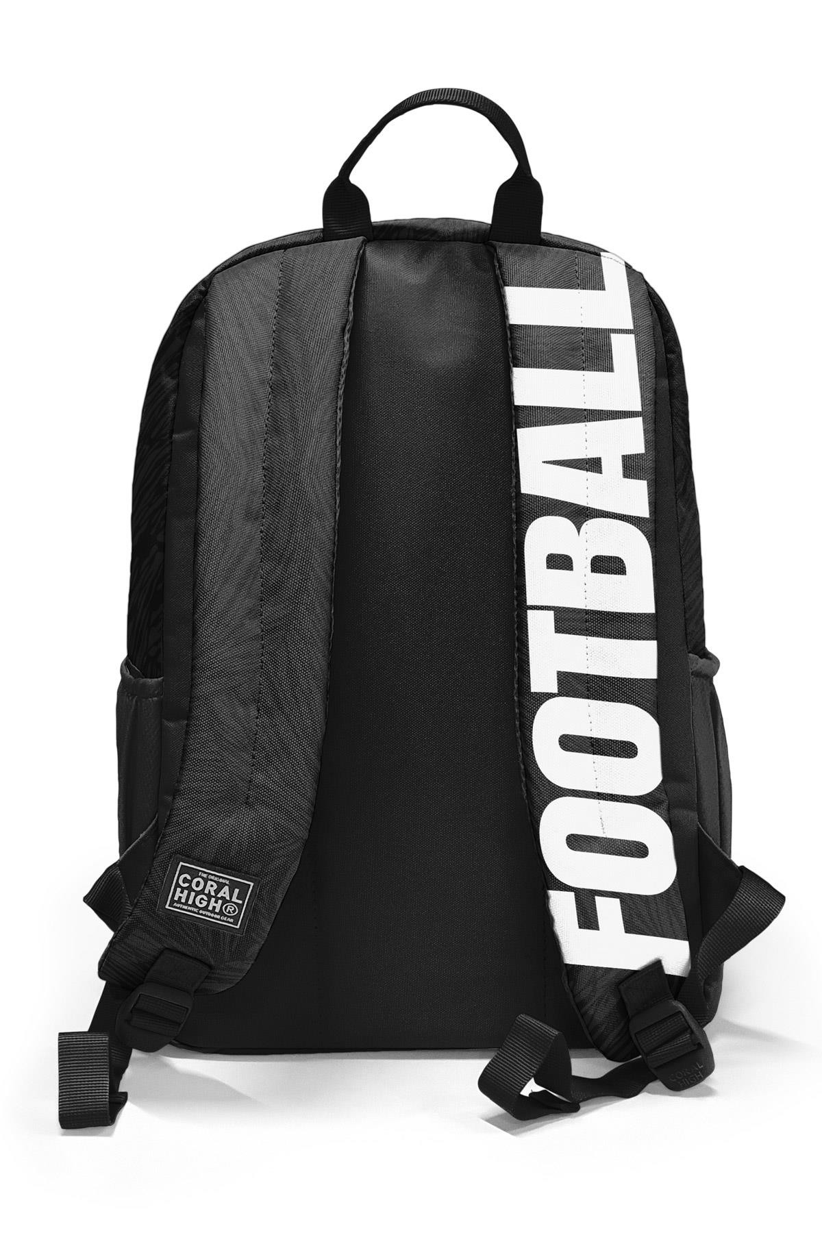 Coral High Siyah Futbol Desenli Okul Sırt Çantası 23698