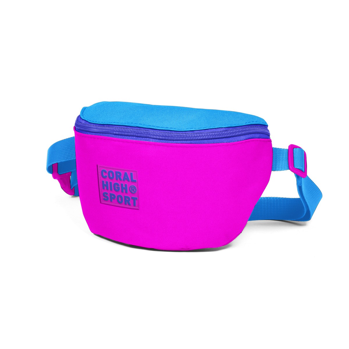 Coral High Sport Pembe Mavi İki Bölmeli Bel Çantası 22617