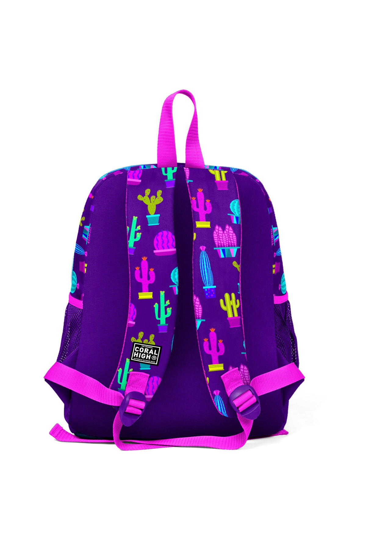 Coral High Kids Mor Pembe Kaktüs Desenli İki Bölmeli Okul Sırt Çantası 23305