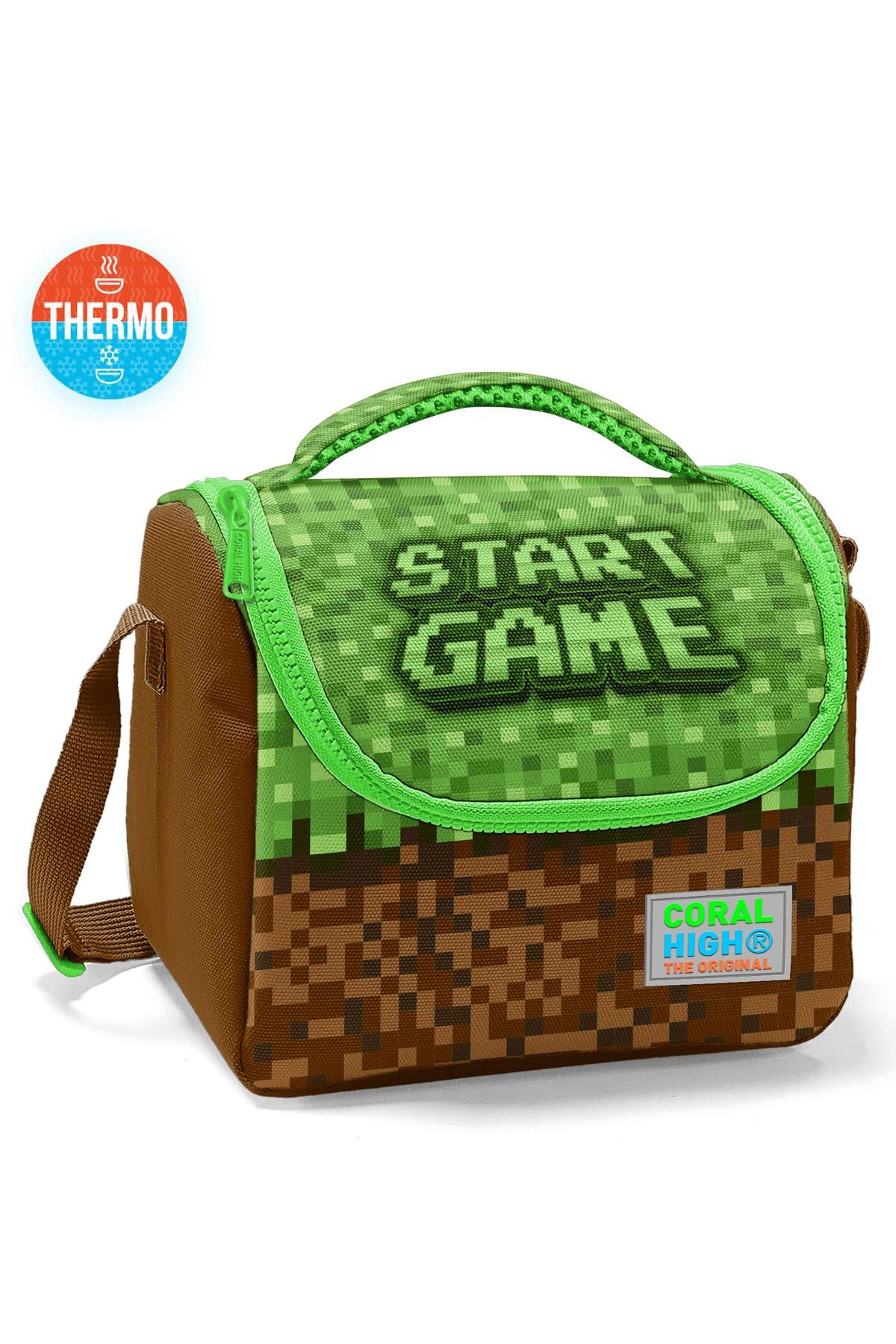 Coral High Kids Yeşil Craft High Craft Desenli Thermo Beslenme Çantası 11792