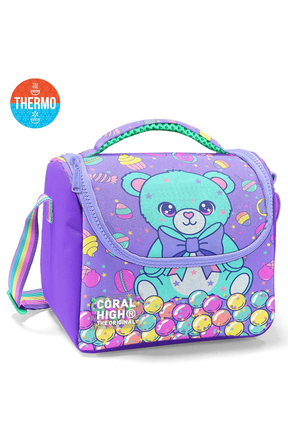 Coral High Kids Milka Sugar Bear Patterned Thermo Lunchbox 37105
