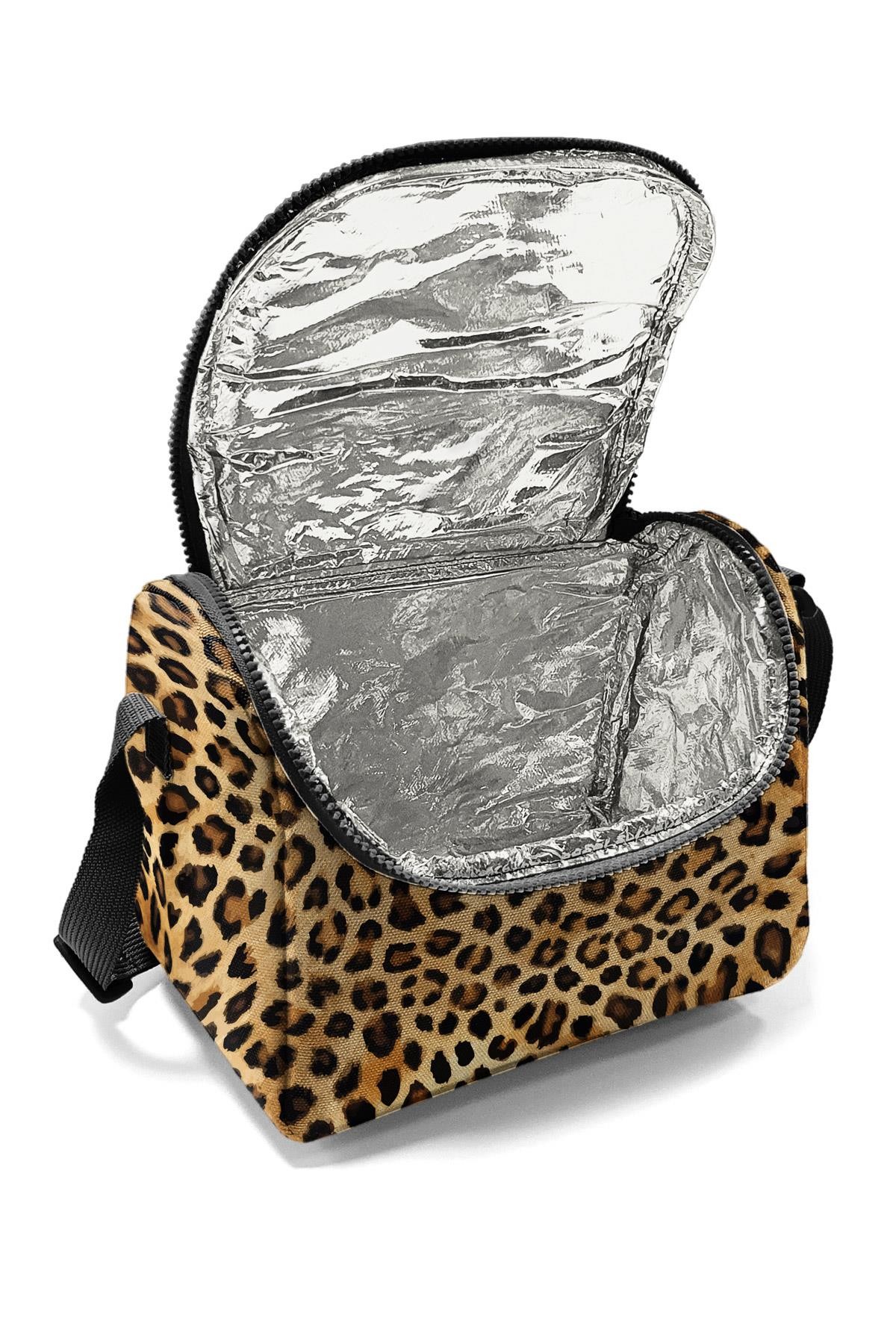 Coral High Kids Kahverengi Leopar Desenli Thermo Beslenme Çantası 22781