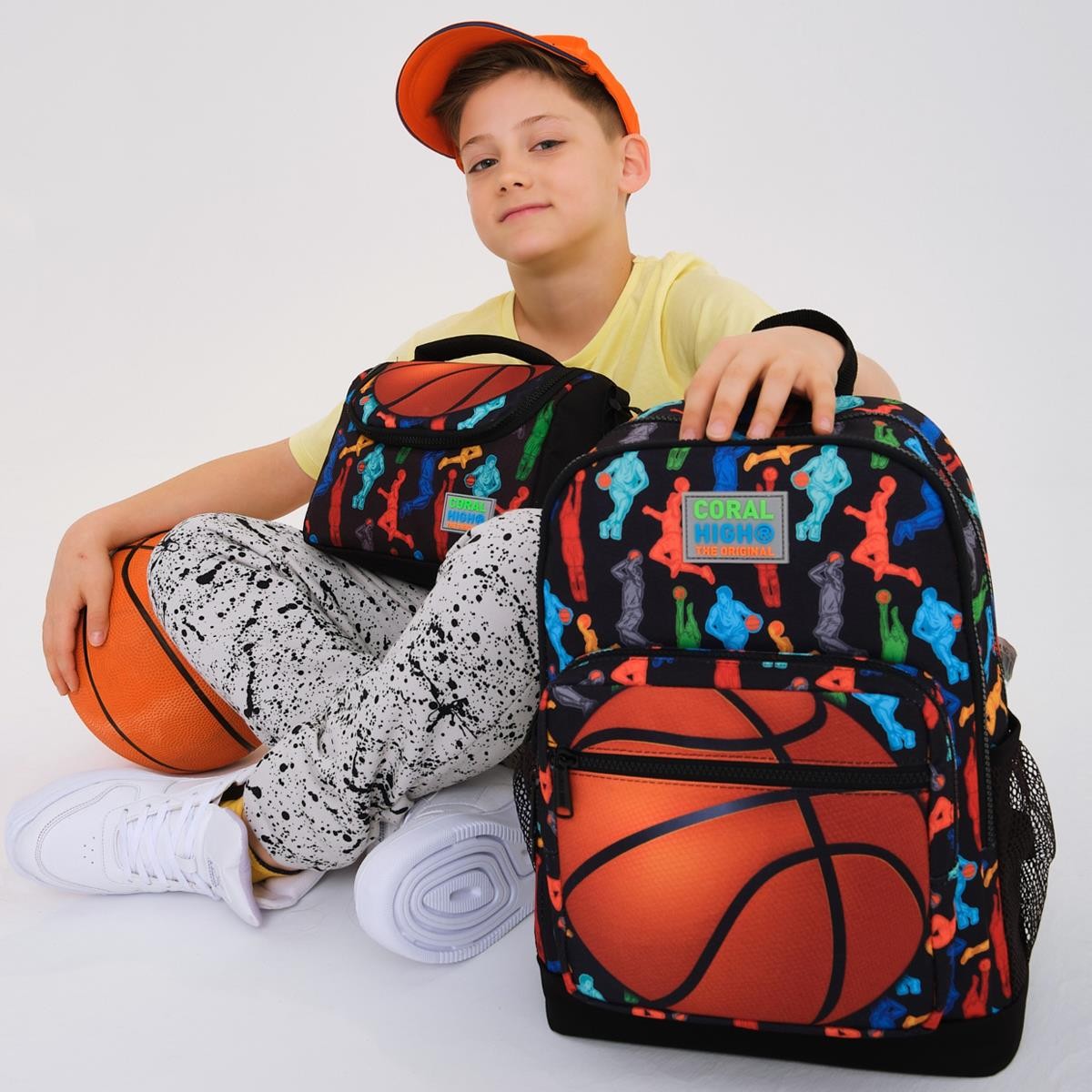 Coral High Kids Siyah Basketbol Desenli 3’lü Okul Çanta Seti SET0123471