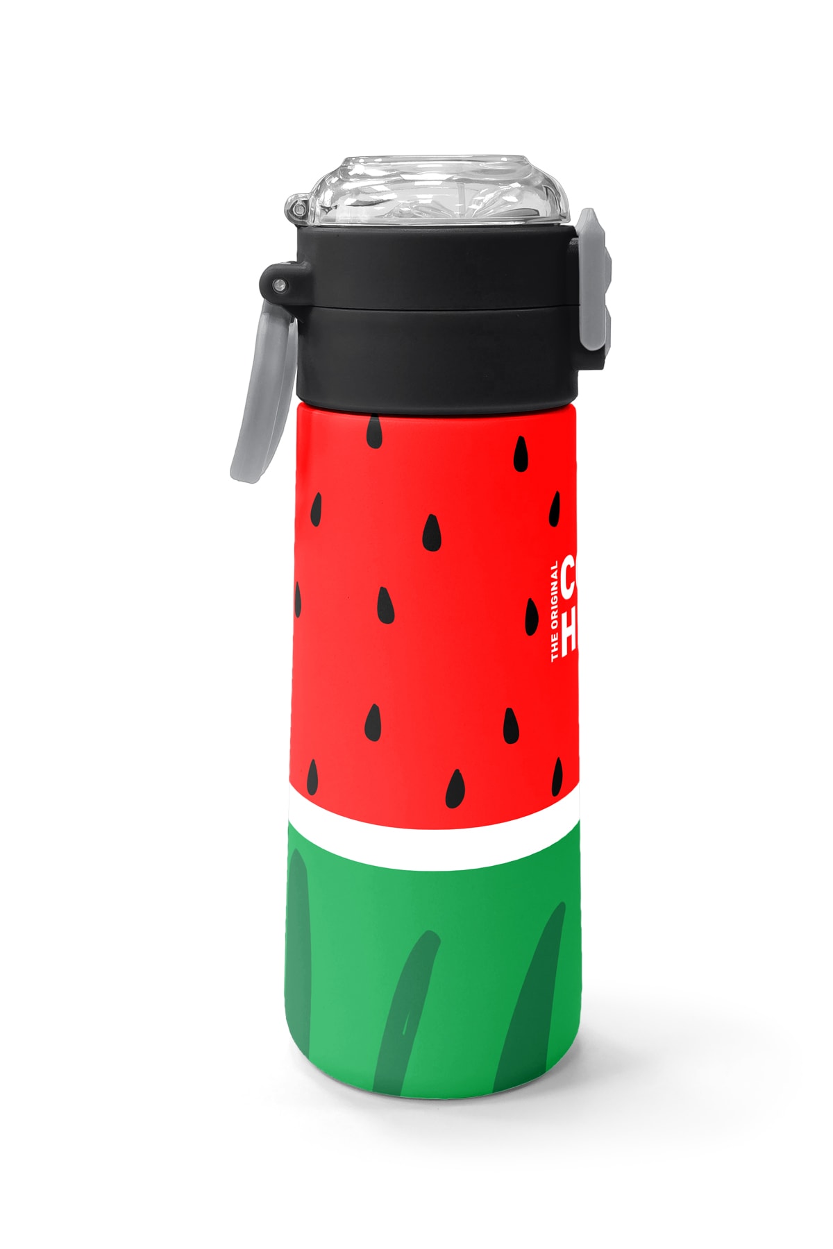 Coral High Kids Kırmızı Yeşil Karpuz Desenli Pipetli ve Direkt İçim Çelik Termos 500 ml 31866