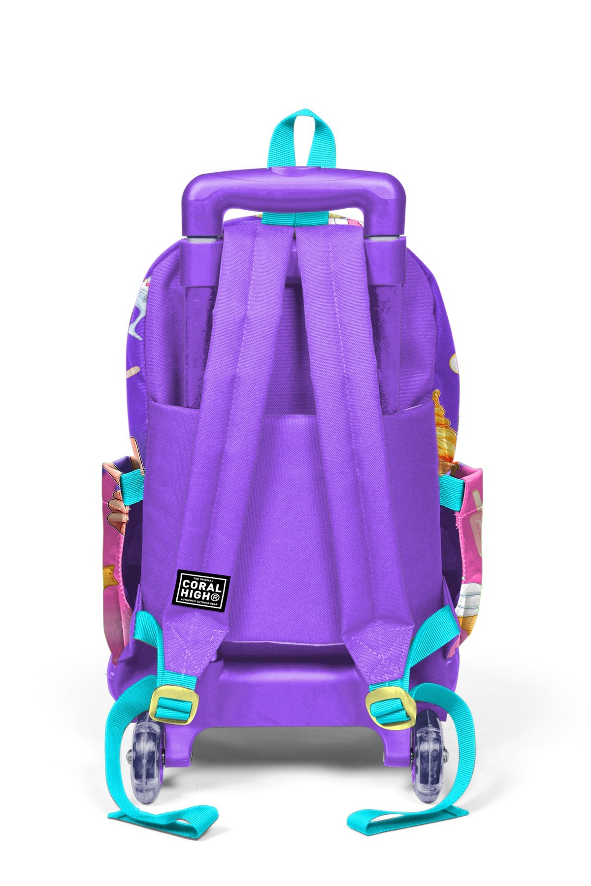 Coral High Kids Lila Turkuaz Dondurma ve Anime Desenli 3’lü Okul Çanta Seti SET0123973