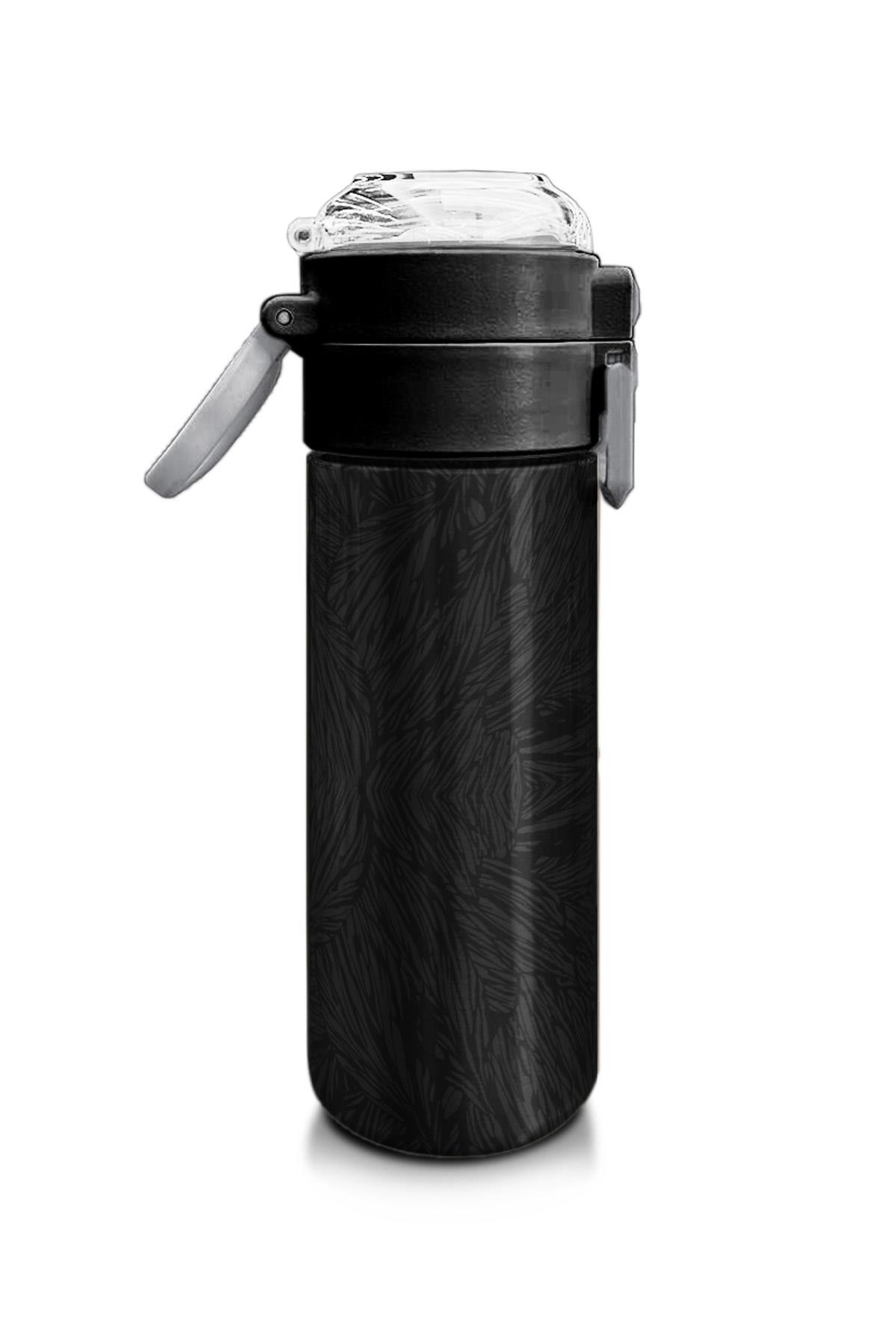 Coral High Kids Siyah Futbol Desenli Pipetli ve Direkt İçim Çelik Termos 500 ml 31898