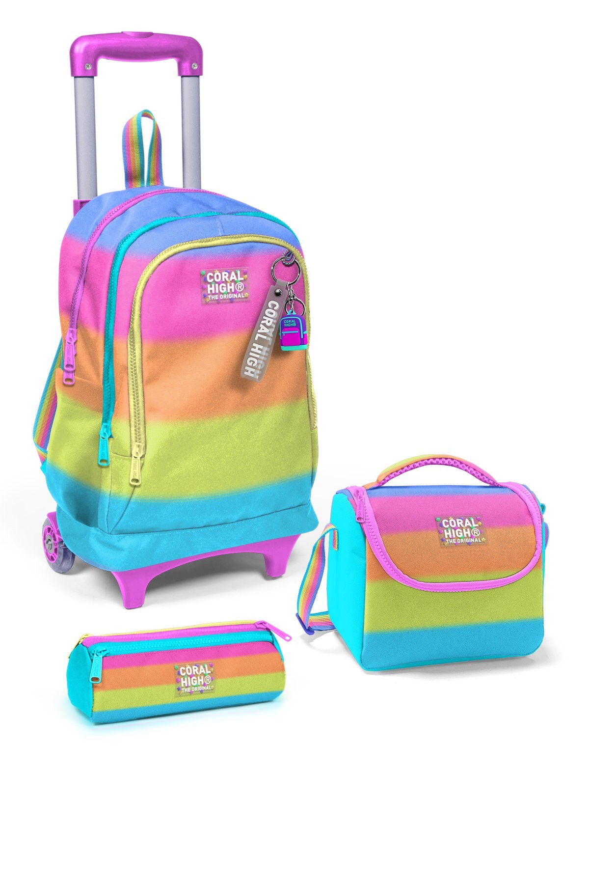 Coral High Kids Renkli Çizgili 3’lü Okul Çanta Seti SET0123970