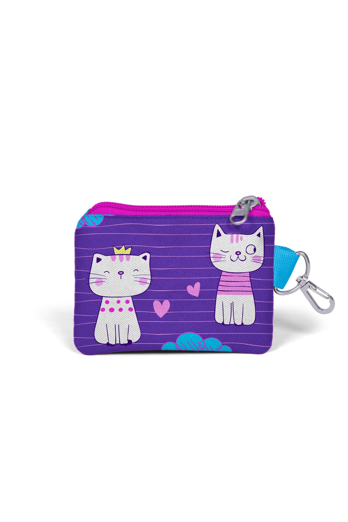 Coral High Kids Mor Pembe Kedi Desenli Bozuk Para Çantası 21714