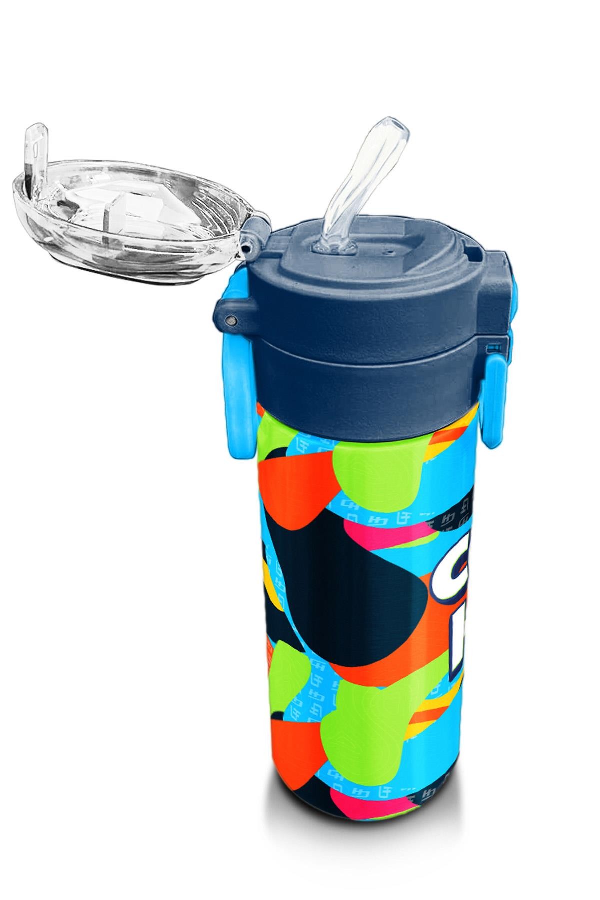 Coral High Kids Grafiti Desenli Pipetli ve Direkt İçim Çelik Termos 500 ml 31993