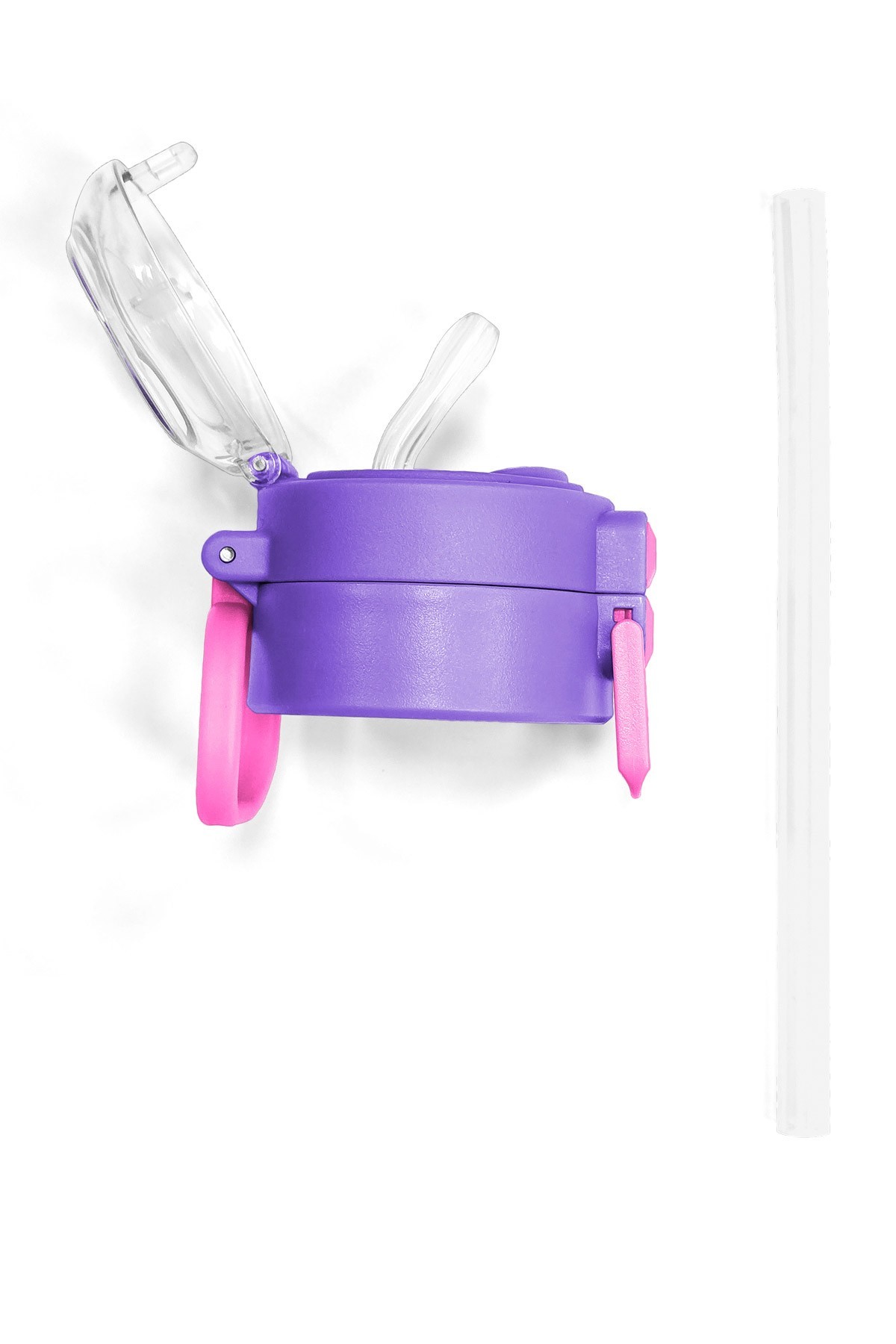 Coral High 500 ML Çelik Termos için Milka Pembe Yedek Kapak ve Pipet Kiti 1901-K