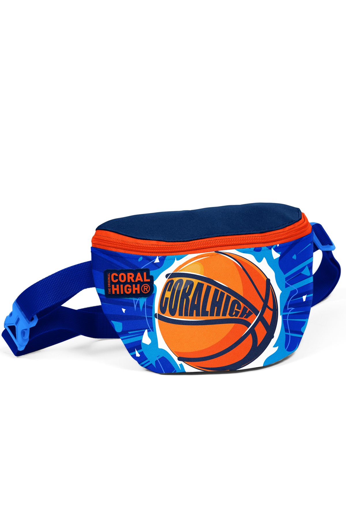 Coral High Kids Lacivert Mavi Basketbol Top Desenli Bel Çantası 22498
