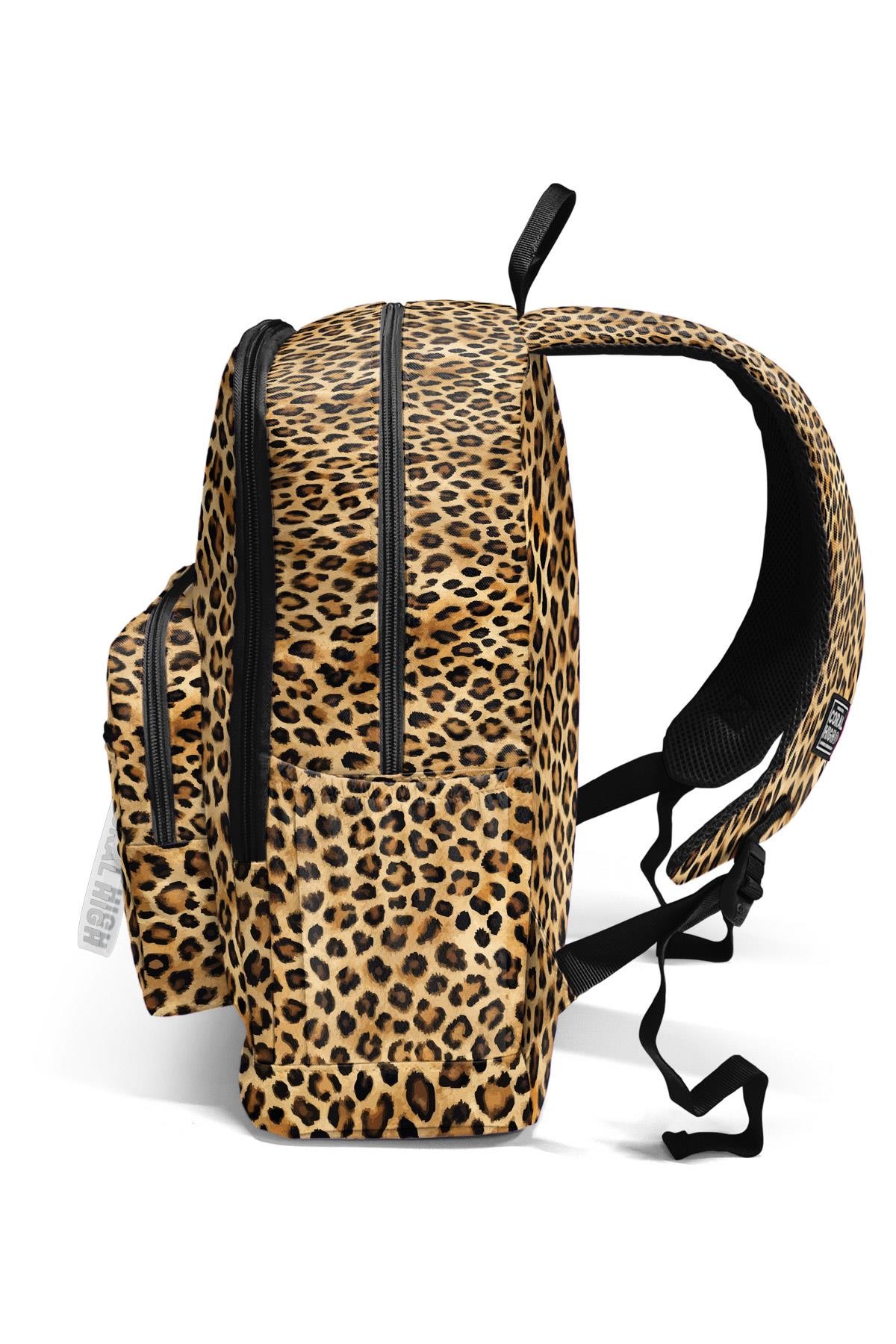 Coral High Kahverengi Leopar Desenli Okul Sırt Çantası 23681