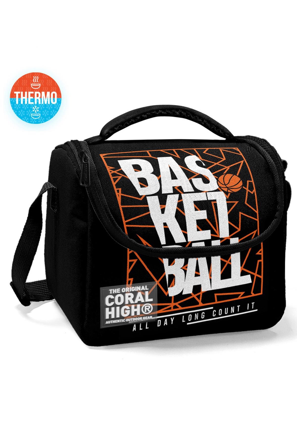 Coral High Kids Pembe Turuncu Siyah Basketbol Thermo Beslenme Çantası 11779