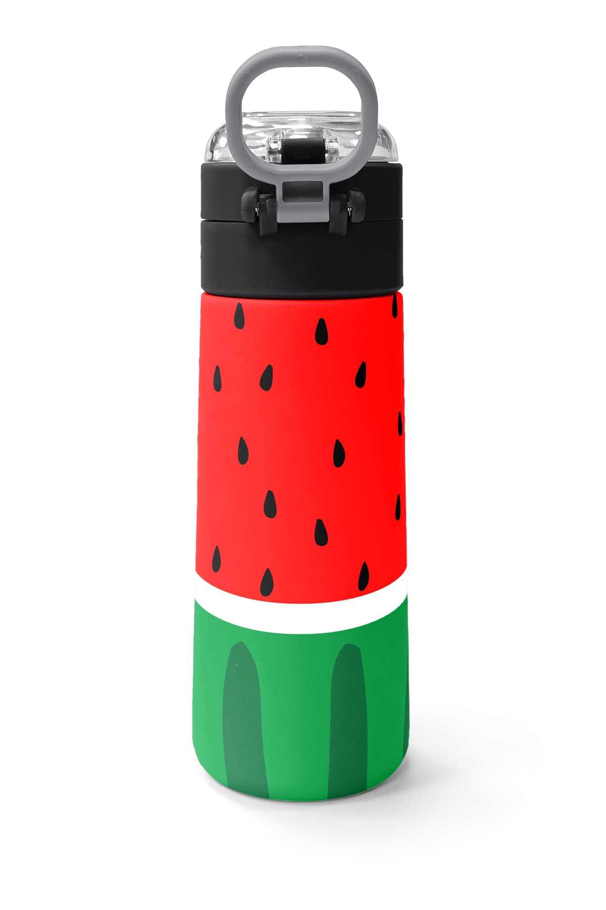 Coral High Kids Kırmızı Yeşil Karpuz Desenli Pipetli ve Direkt İçim Çelik Termos 500 ml 31866
