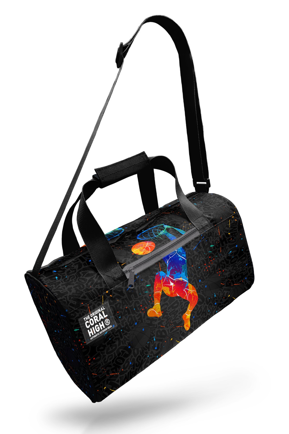 Coral High Gri Basketbol Desenli Spor Çantası 27527