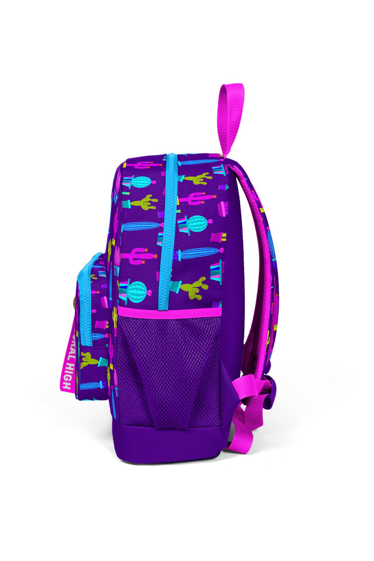 Coral High Kids Mor Pembe Kaktüs Desenli İki Bölmeli Okul Sırt Çantası 23305