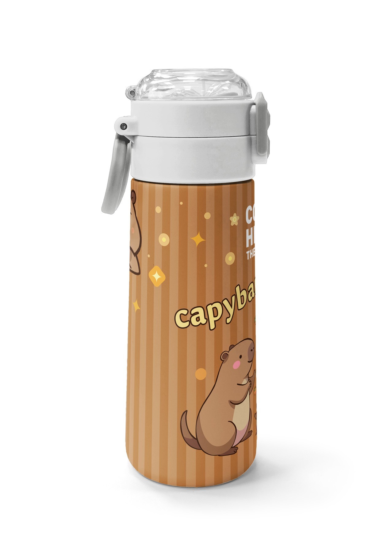 Coral High Kids Kapibara Desenli Pipetli ve Direkt İçim Çelik Termos 500 ml 31790