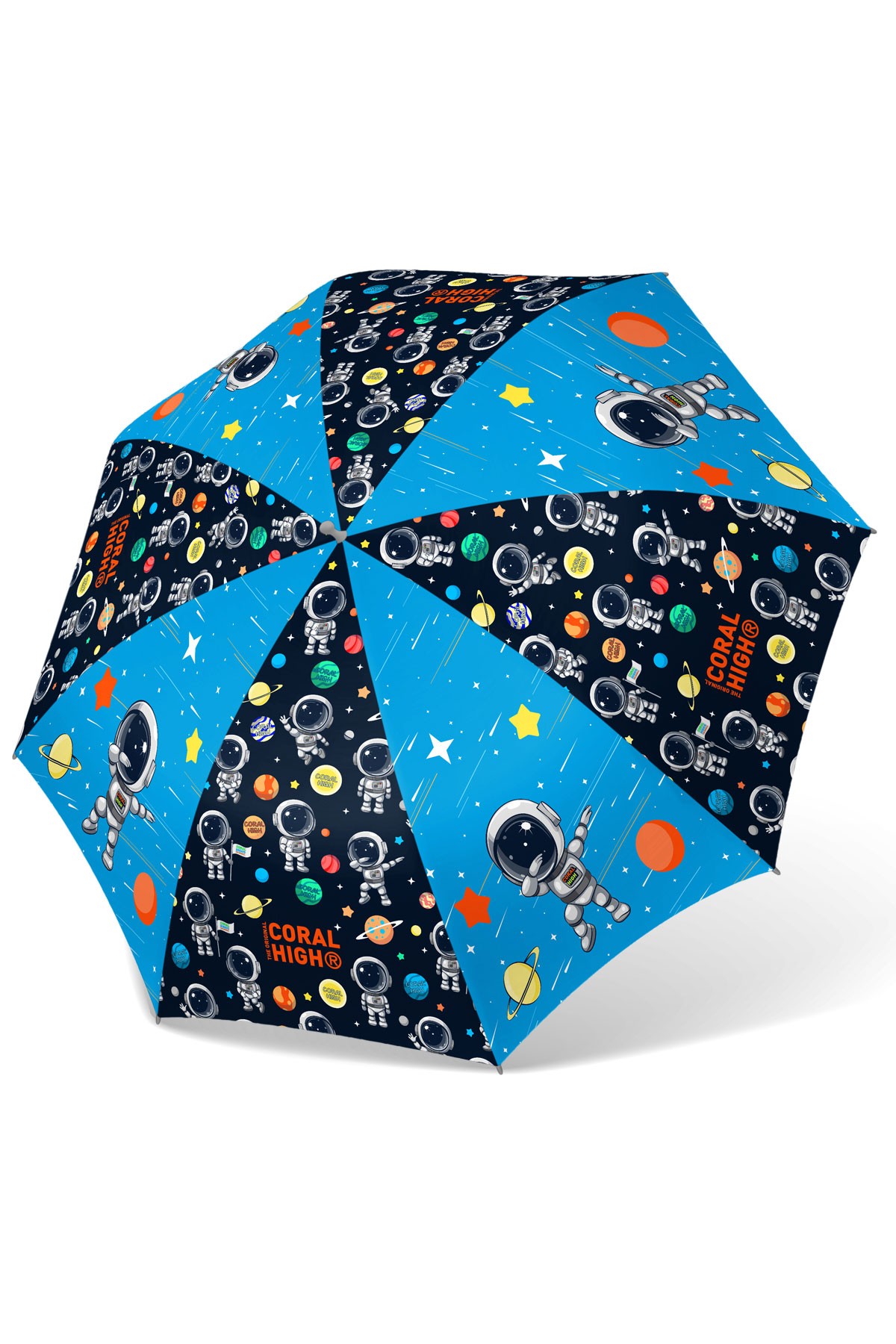 Coral High Kids Lacivert Mavi Astronot Desenli Çocuk Şemsiyesi 12673