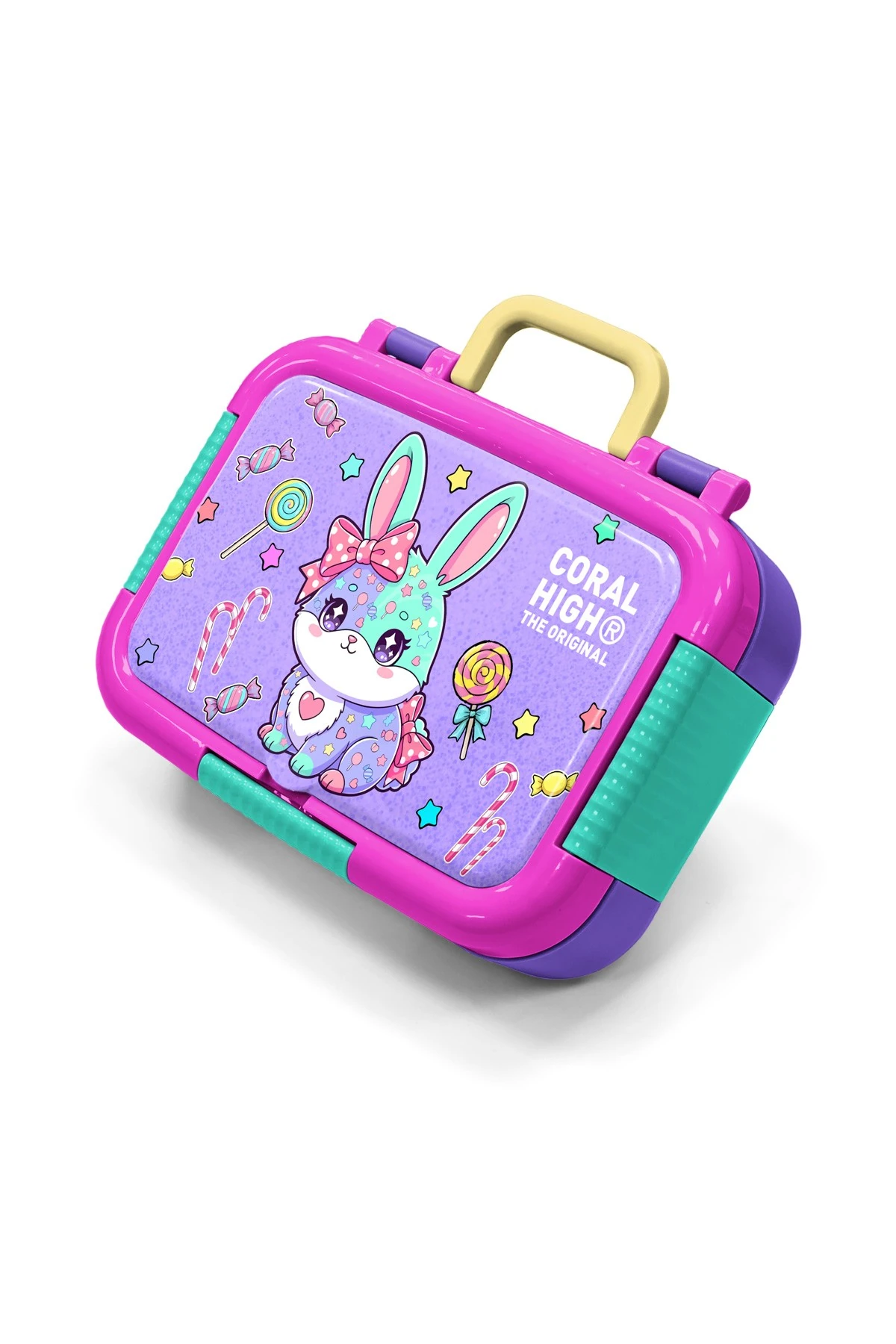 Coral High Kids Milka Water Green Rabbit Patterned Stainless Steel