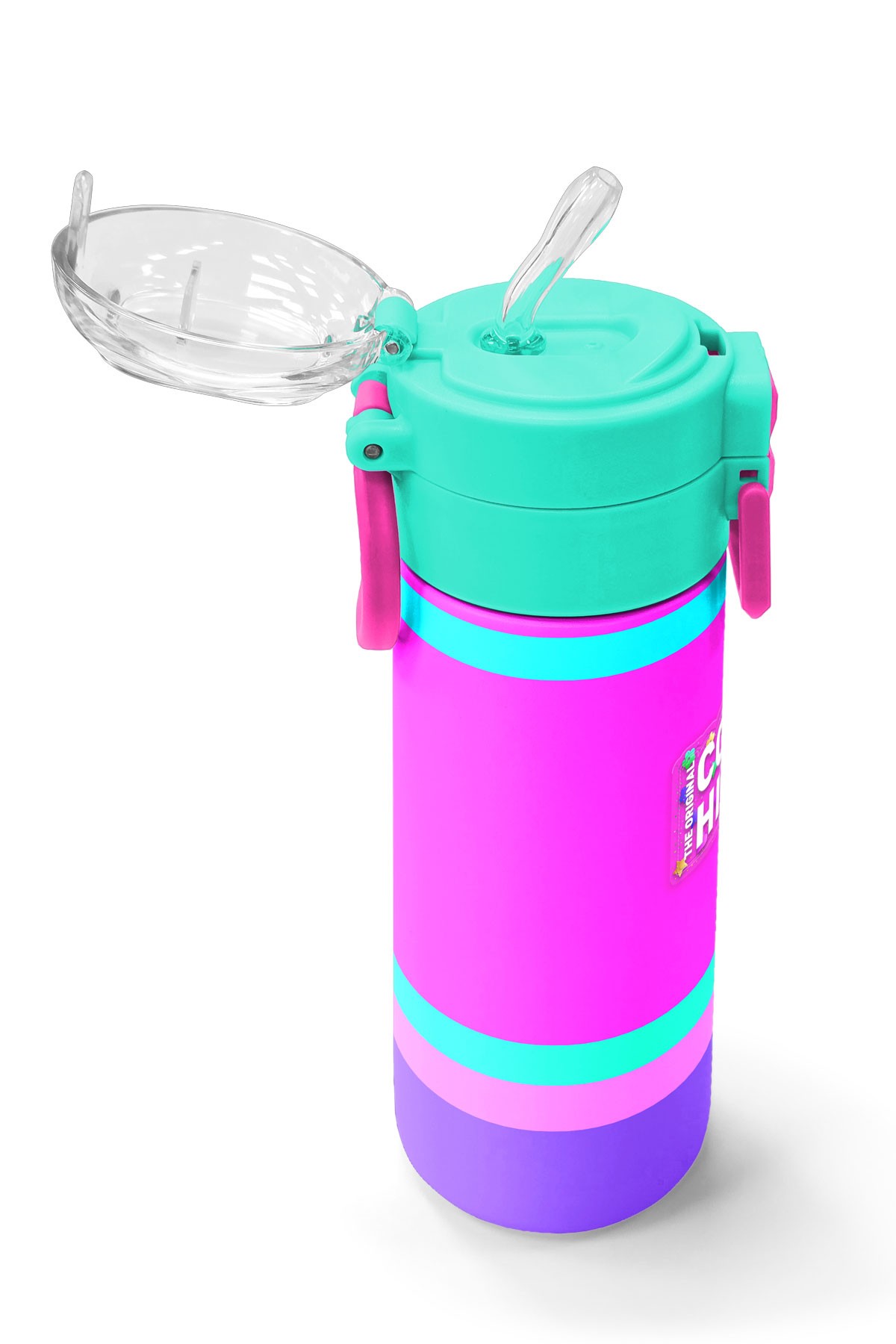 Coral High Kids Çok Renkli Pipetli ve Direkt İçim Çelik Termos 500 ml 31864