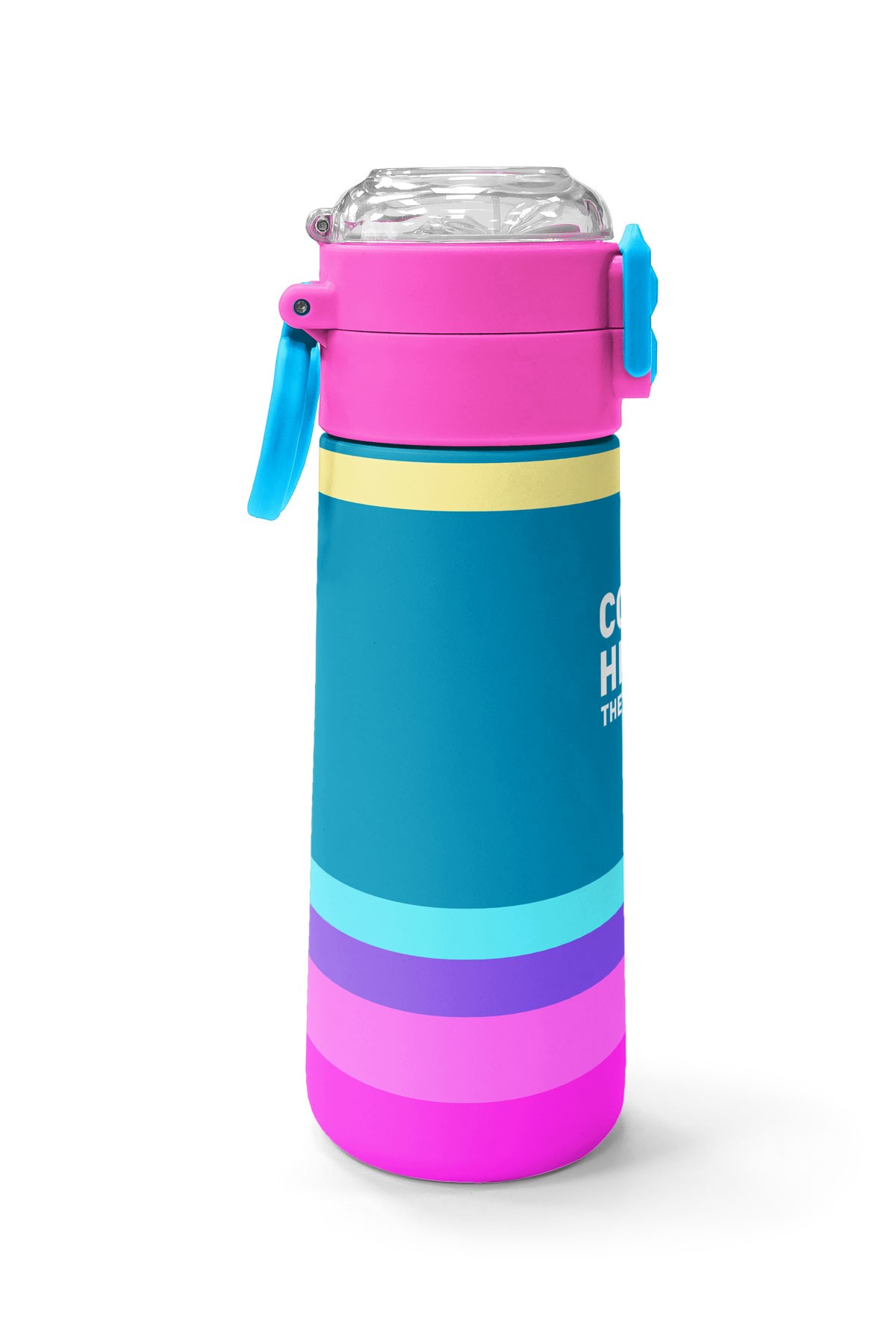 Coral High Kids Pembe Pastel Renkli Pipetli ve Direkt İçim Çelik Termos 500 ml 31960