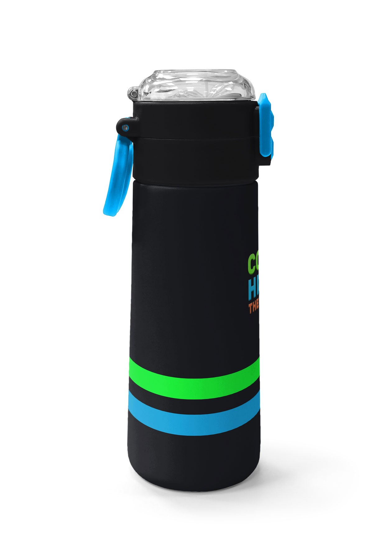 Coral High Kids Siyah Pipetli ve Direkt İçim Çelik Termos 500 ml 31929