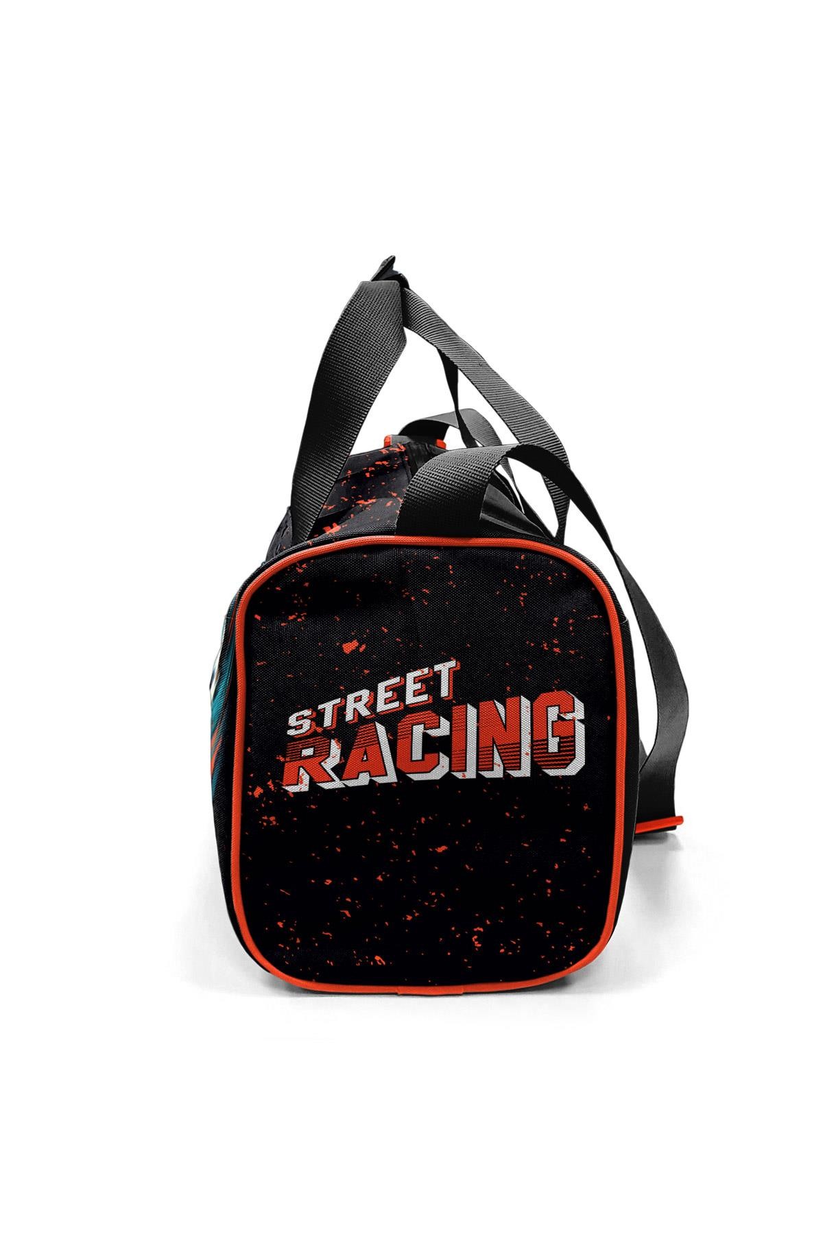 Coral High Siyah Nefti Yarış Arabası Desenli Spor Çantası 27516