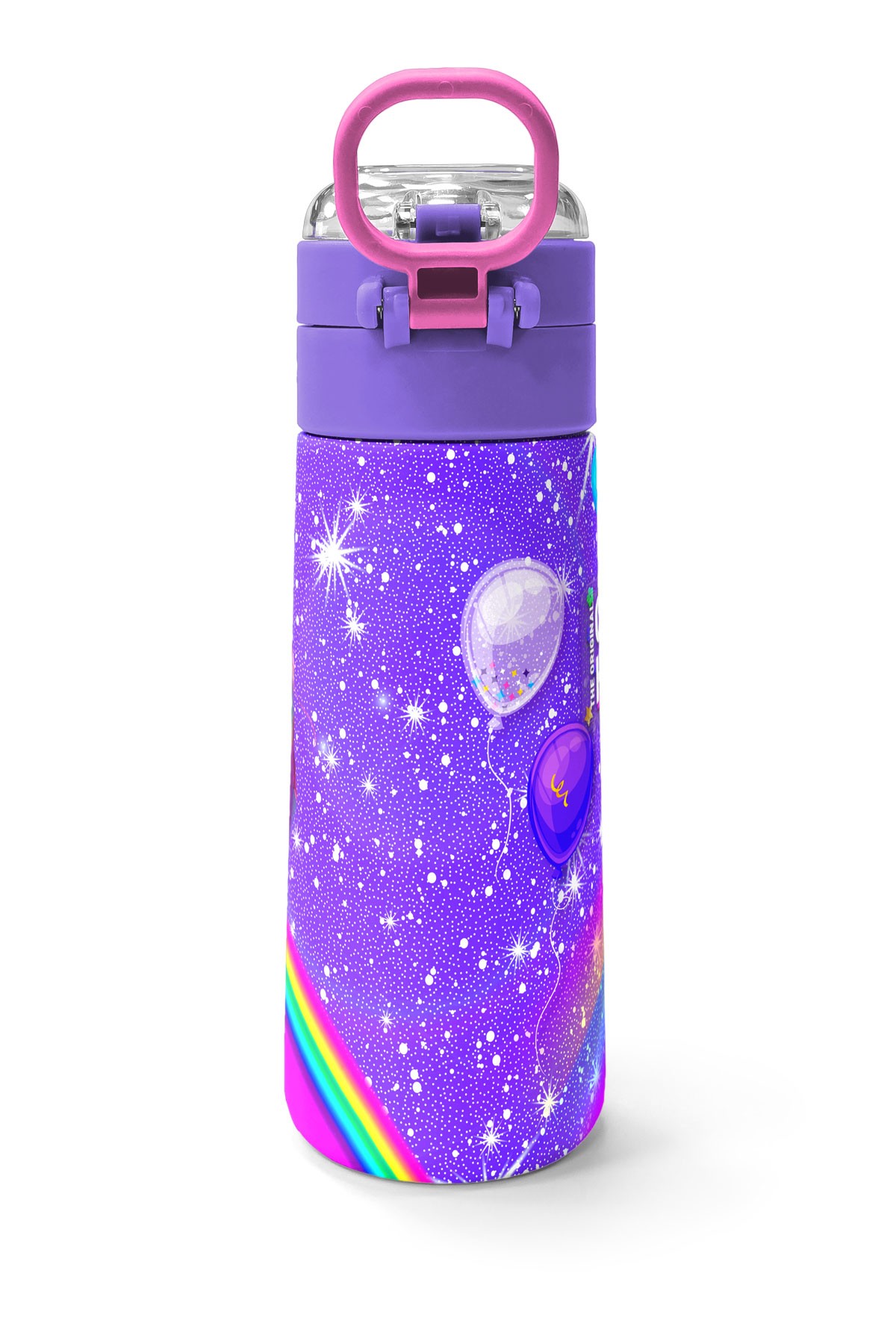 Coral High Kids Mor Unicorn Desenli Pipetli ve Direkt İçim Çelik Termos 500 ml 31837