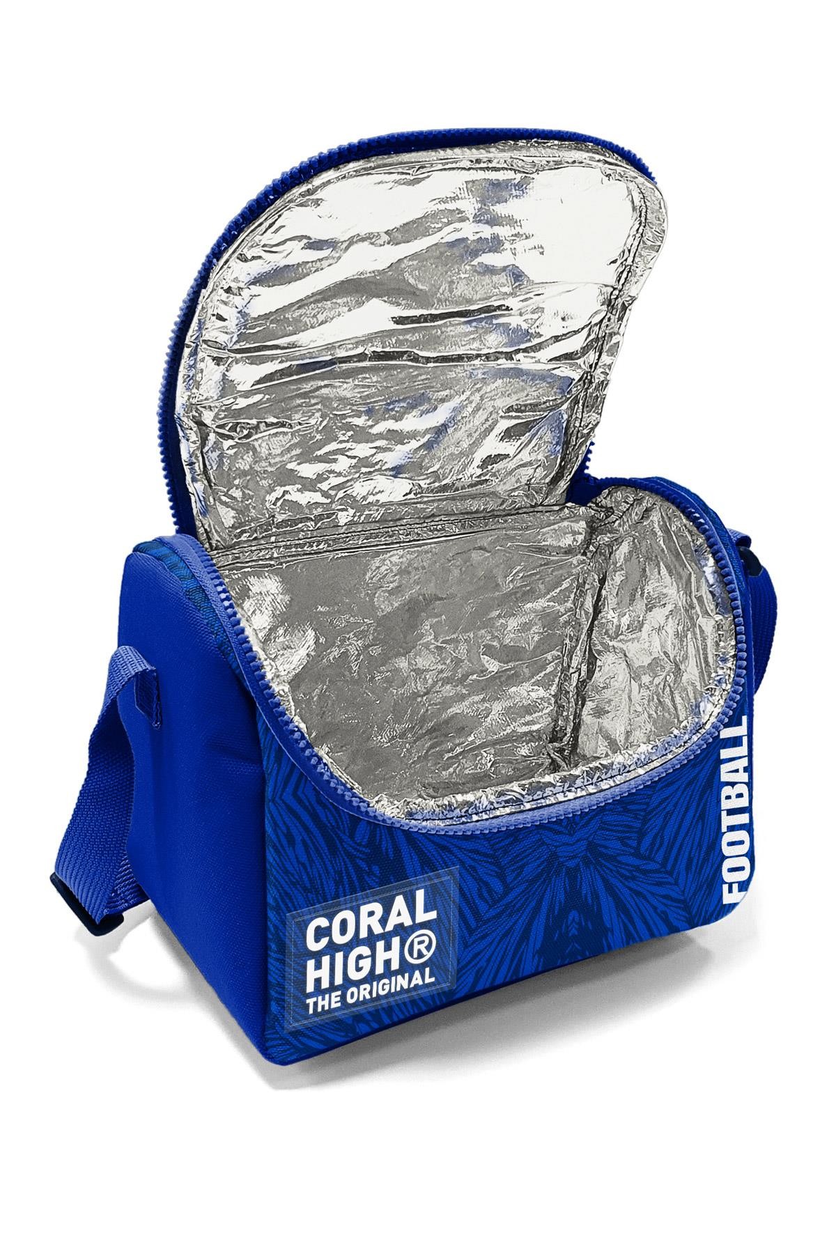 Coral High Kids Lacivert Saks Futbol Desenli Thermo Beslenme Çantası 22797