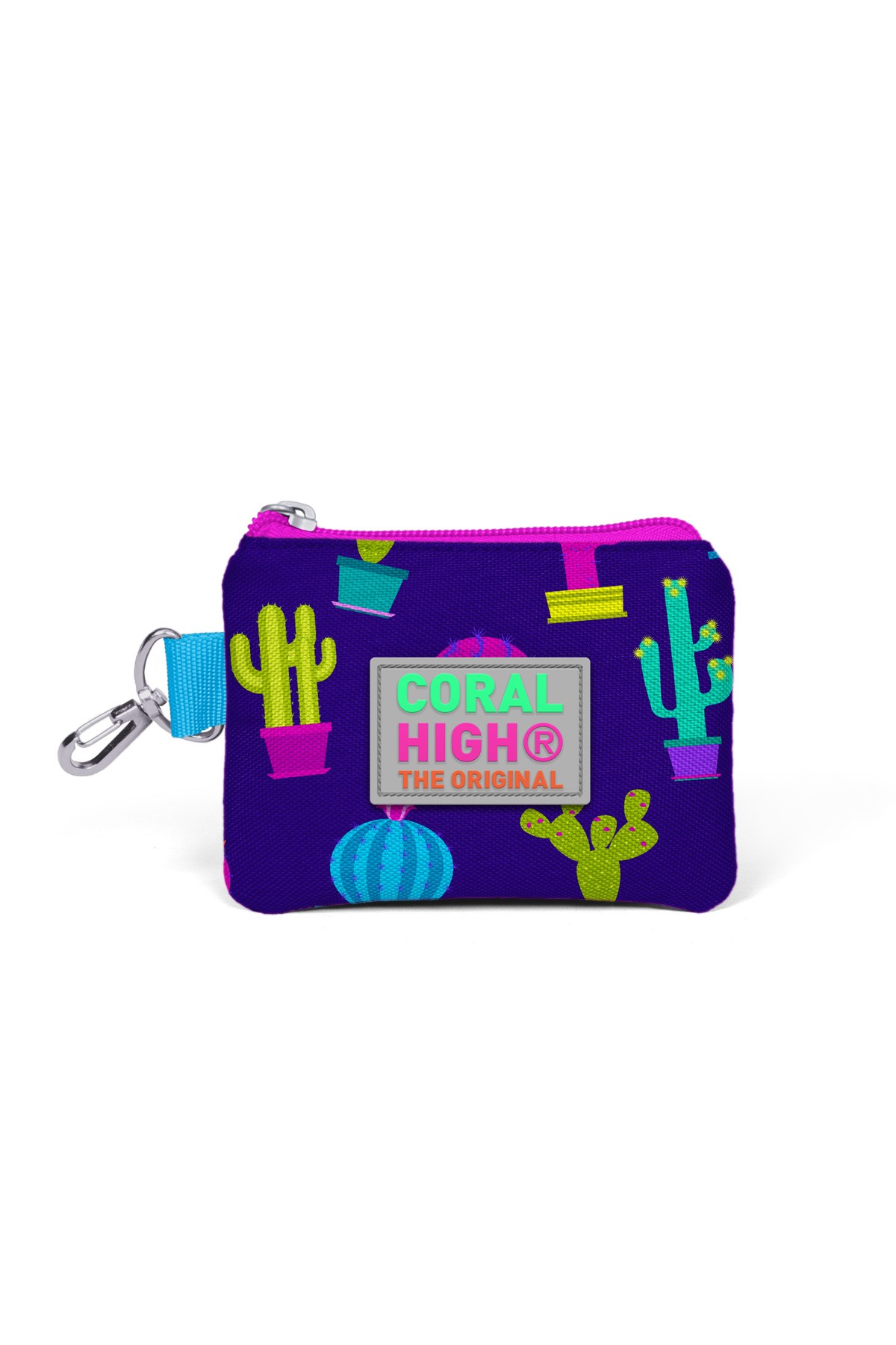 Coral High Kids Mor Pembe Kaktüs Desenli Bozuk Para Çantası 21723