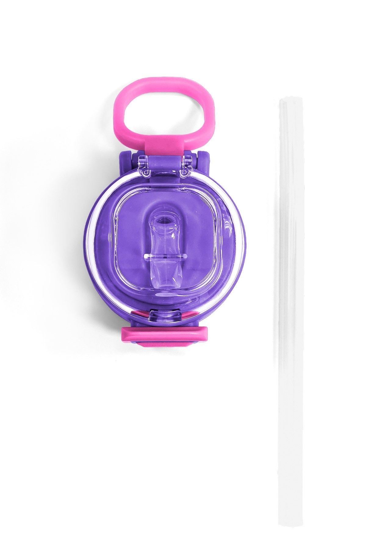 Coral High 500 ML Çelik Termos için Milka Pembe Yedek Kapak ve Pipet Kiti 1901-K