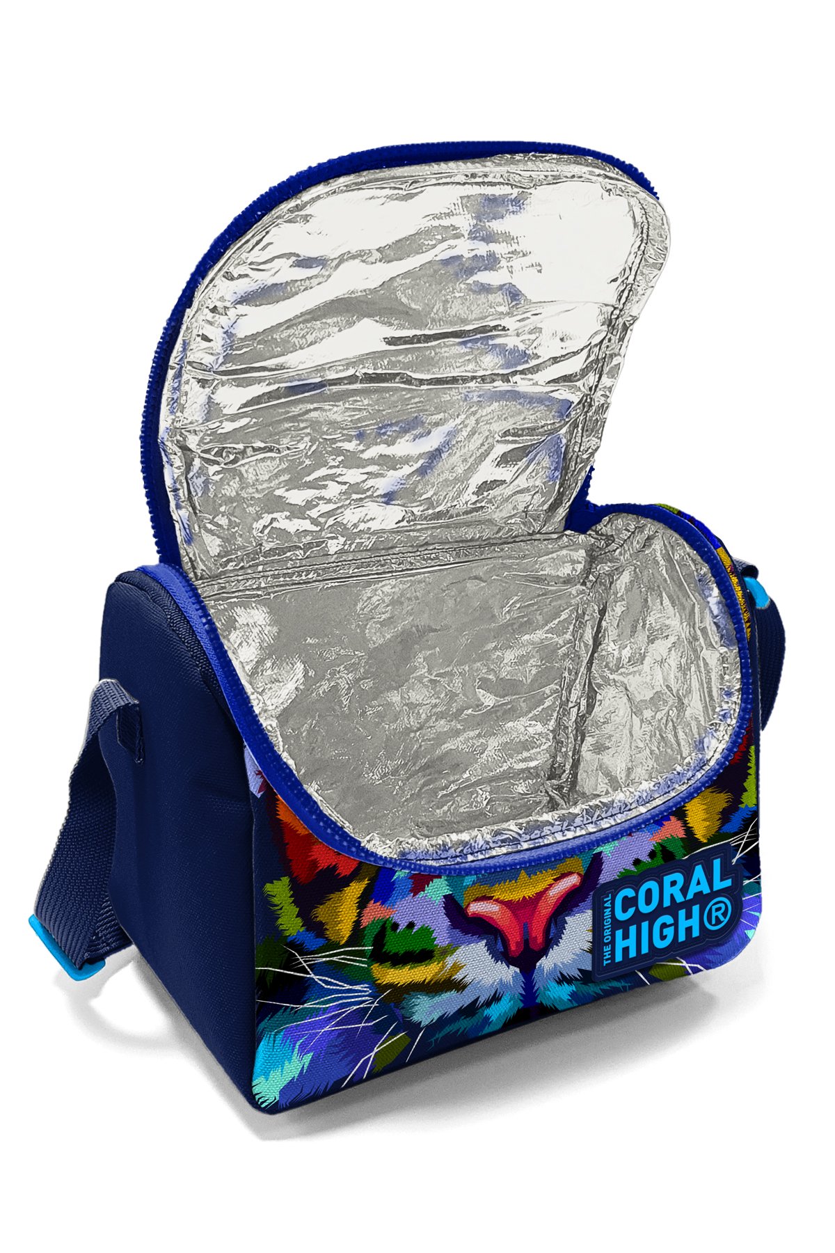 Coral High Kids Lacivert Mavi Kaplan Desenli Thermo Beslenme Çantası 11865
