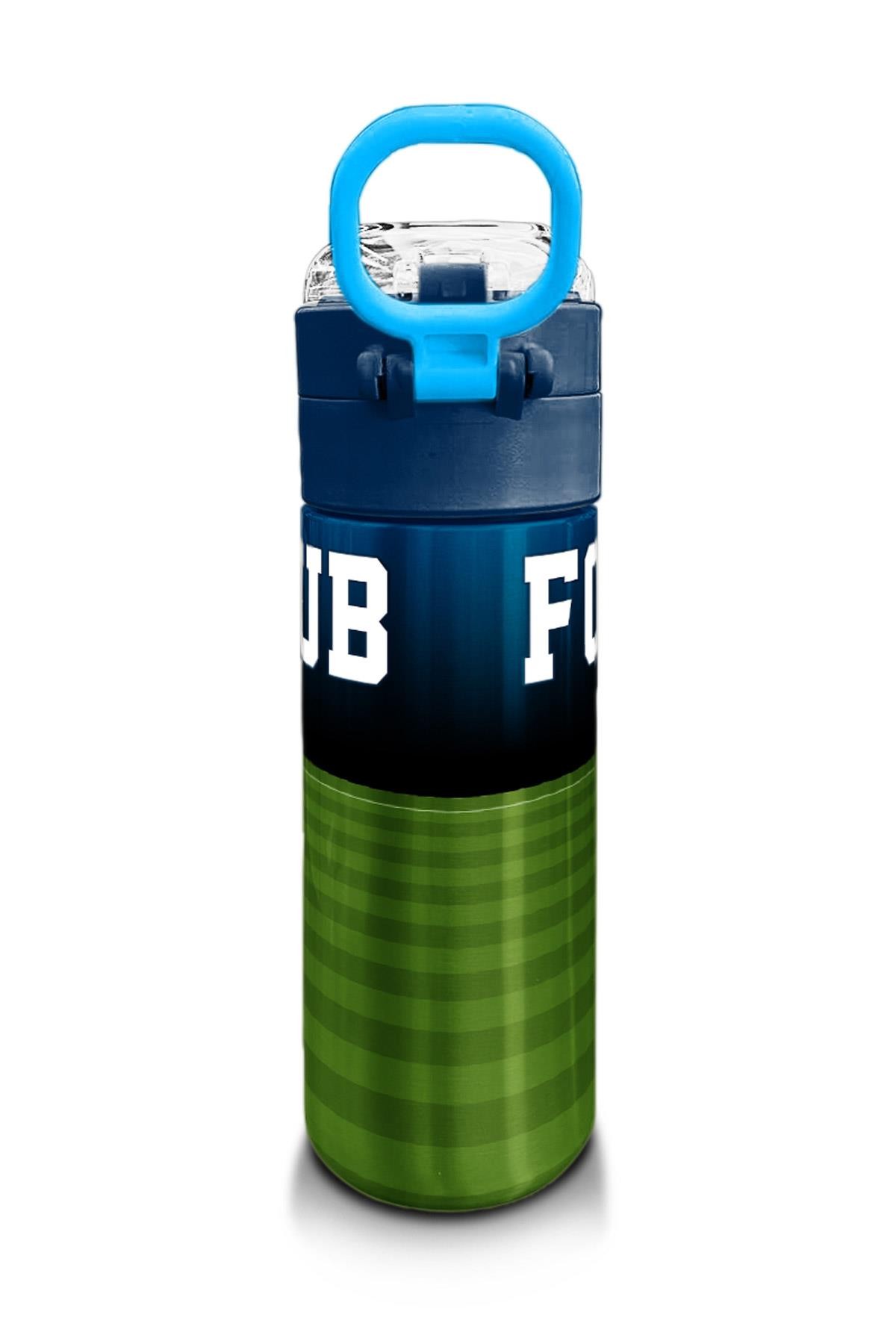 Coral High Kids Lacivert Futbol Desenli Pipetli ve Direkt İçim Çelik Termos 500 ml 31995