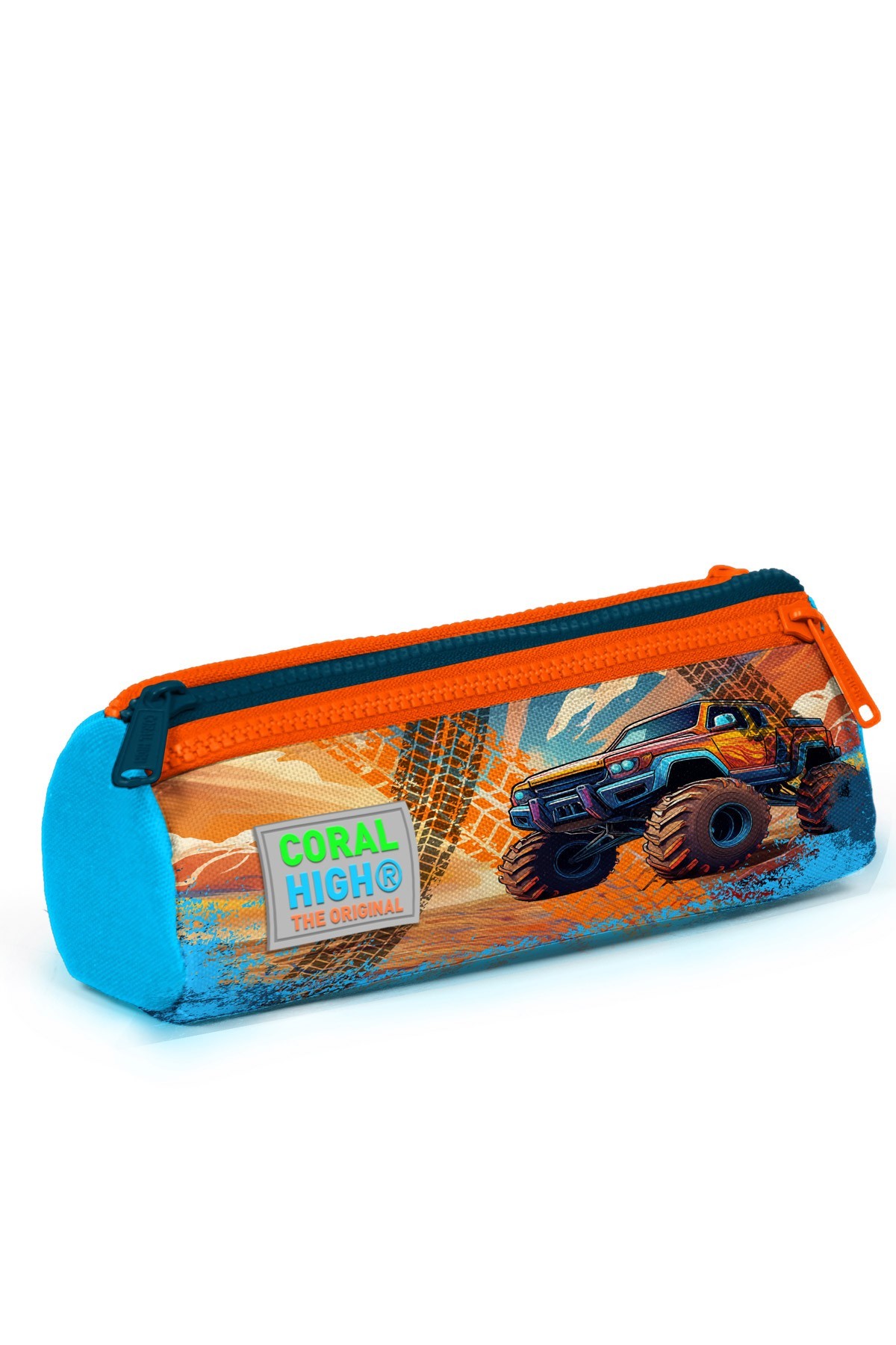 Coral High Kids Mavi Turuncu High Wheels Truck Desenli 3’lü Okul Çanta Seti SET0123978
