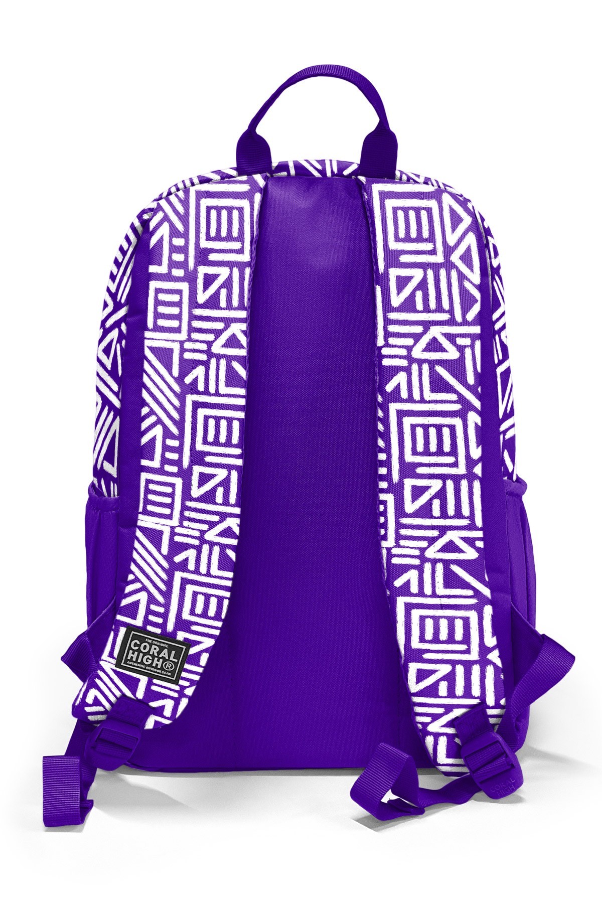 Coral High Mor Beyaz Geometrik Desenli 3’lü Okul Çanta Seti SET0123683