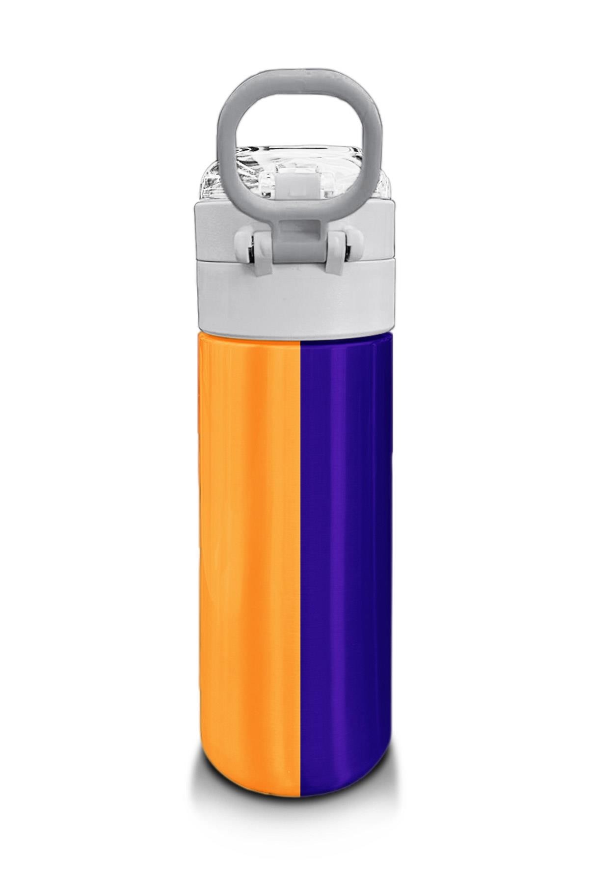 Coral High Kids Renkli Çizgili Desenli Pipetli ve Direkt İçim Çelik Termos 500 ml 31874