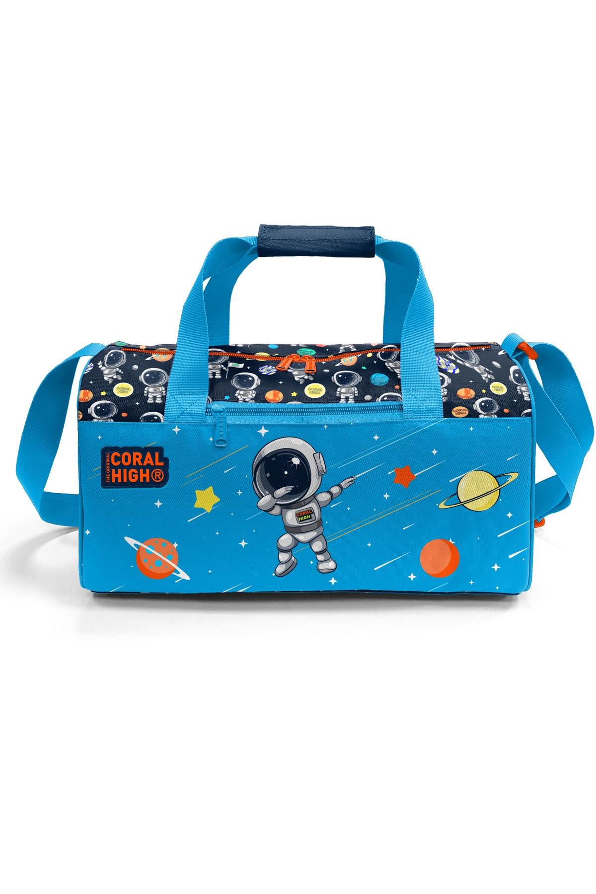 Coral High Kids Lacivert Mavi Astronot Desenli Spor Çantası 27538