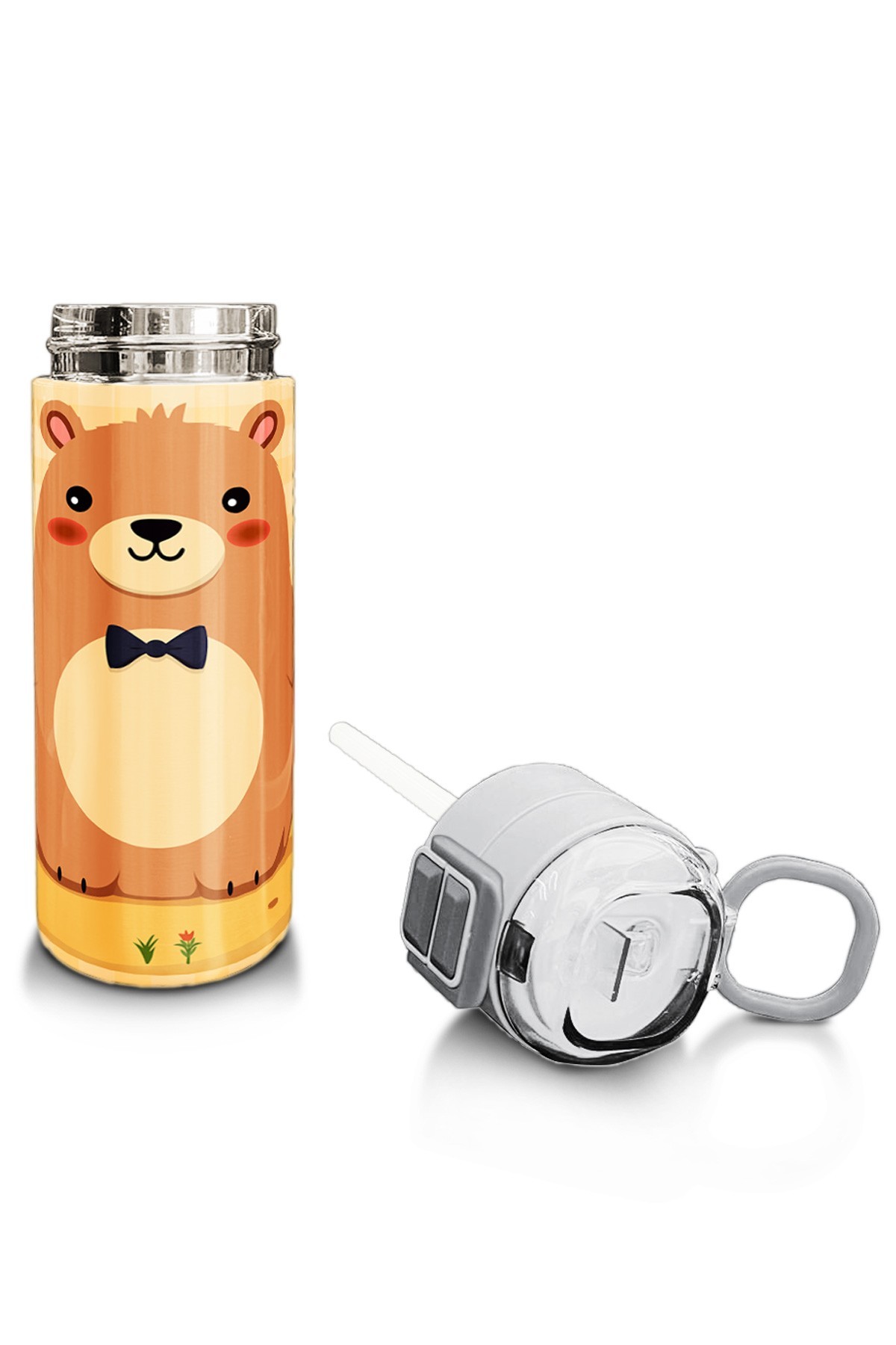 Coral High Kids Capybara Desenli Pipetli ve Direkt İçim Çelik Termos 500 ml 31793