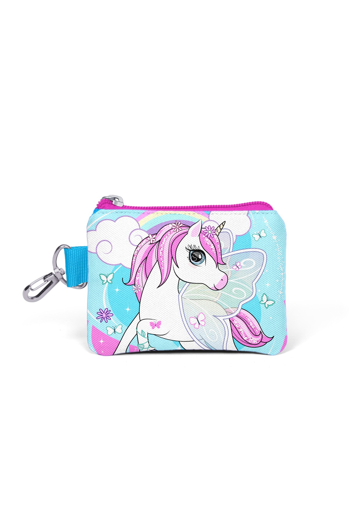 Coral High Kids Mavi Neon Pembe Unicorn Desenli  Bozuk Para Çantası 21811