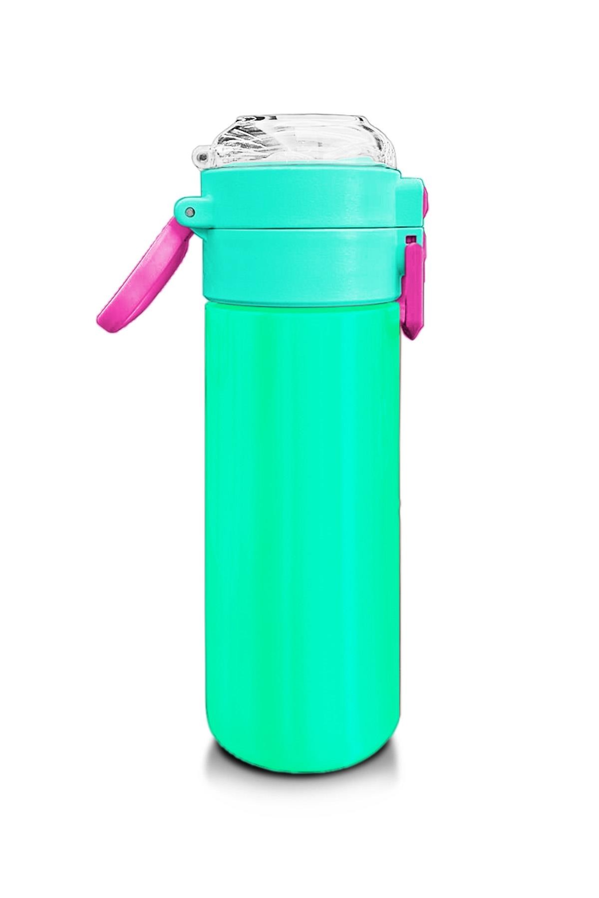 Coral High Kids Pembe Su Yeşili Pipetli ve Direkt İçim Çelik Termos 500 ml 31825