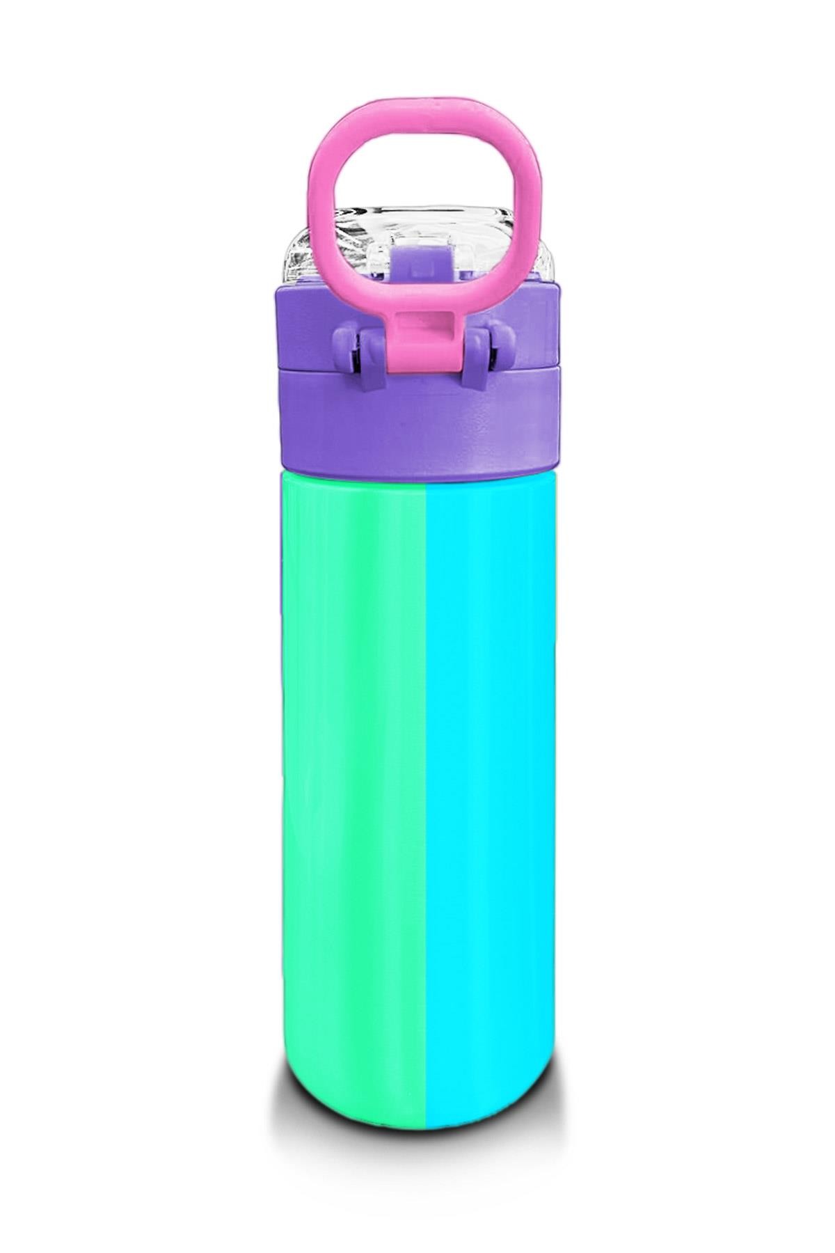 Coral High Kids Çok Renkli Desenli Pipetli ve Direkt İçim Çelik Termos 500 ml 31876