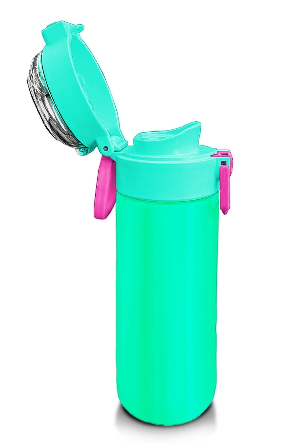 Coral High Kids Pembe Su Yeşili Pipetli ve Direkt İçim Çelik Termos 500 ml 31825