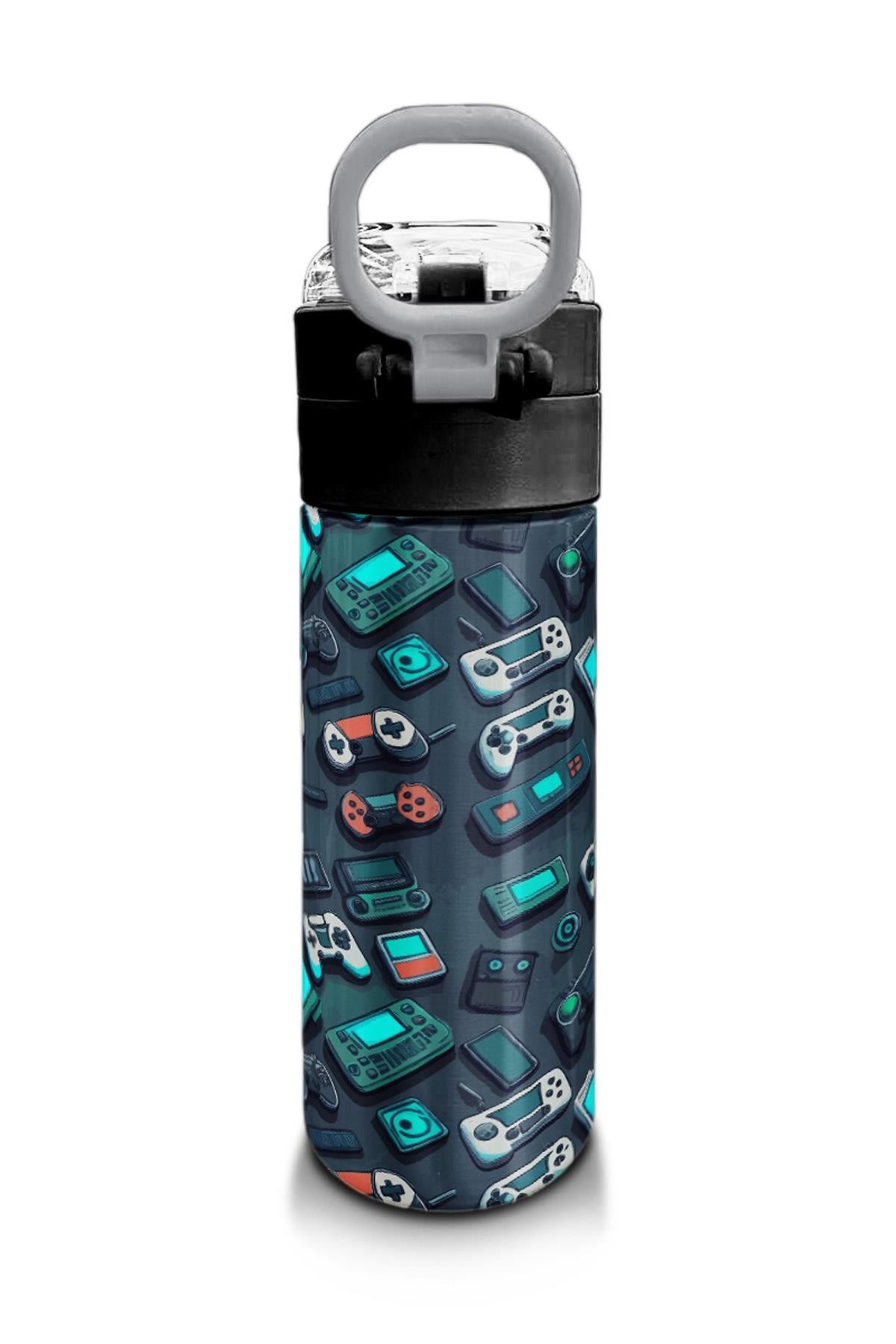 Coral High Kids Nefti Gamer Desenli Pipetli ve Direkt İçim Çelik Termos 500 ml 31861